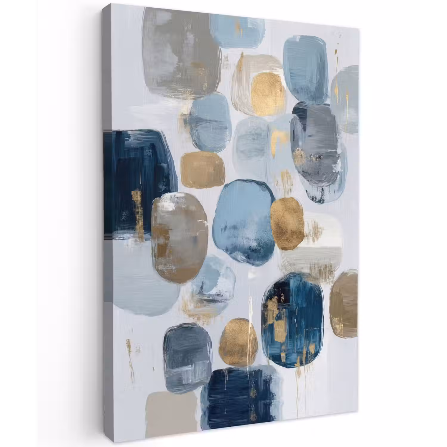 Abstract - Goud - Vormen Tuinposter op houten frame 2 cm dik klein -3d