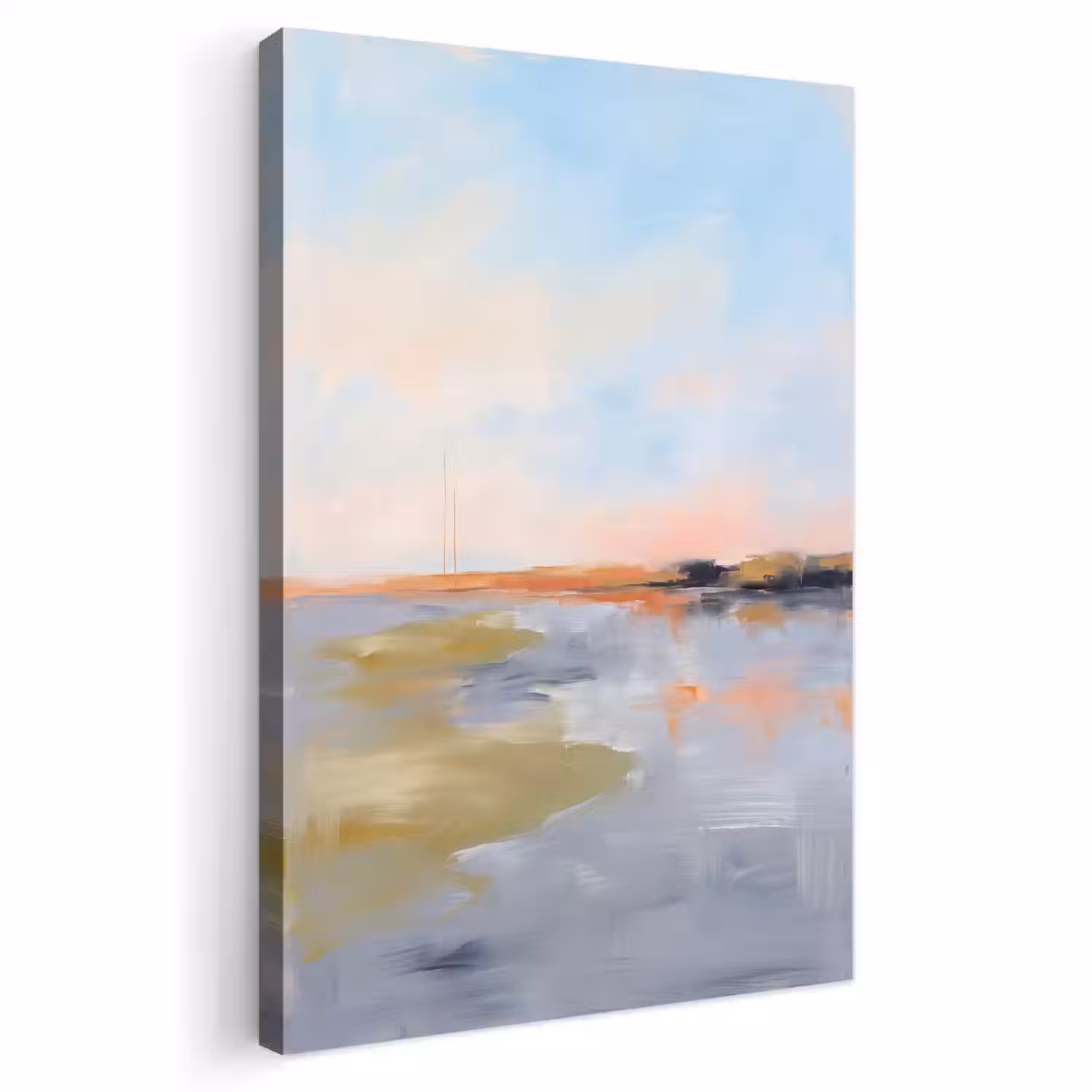 Abstract - Landschap - Horizon - Modern - Kleurrijk Tuinposter op houten frame 2 cm dik klein -3d