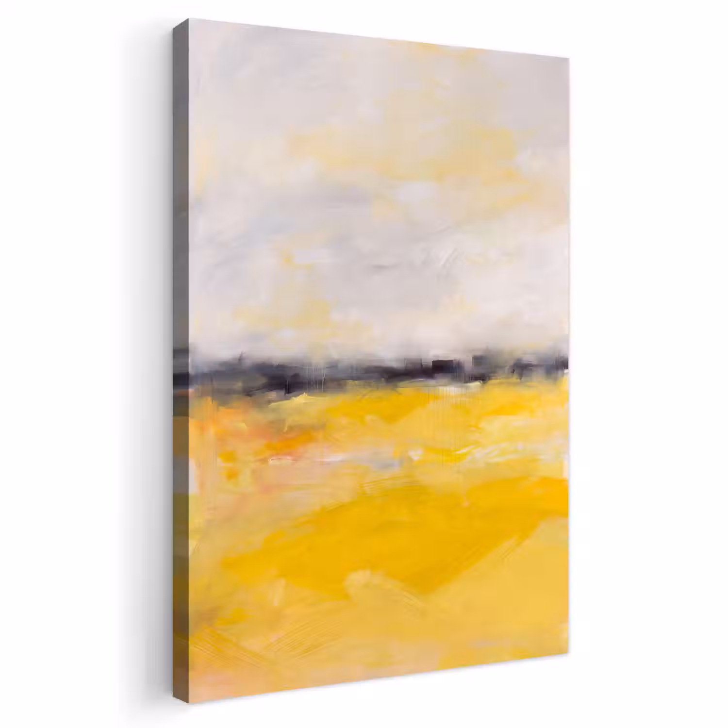 Abstract - Landschap - Modern - Geel Tuinposter op houten frame 2 cm dik klein -3d