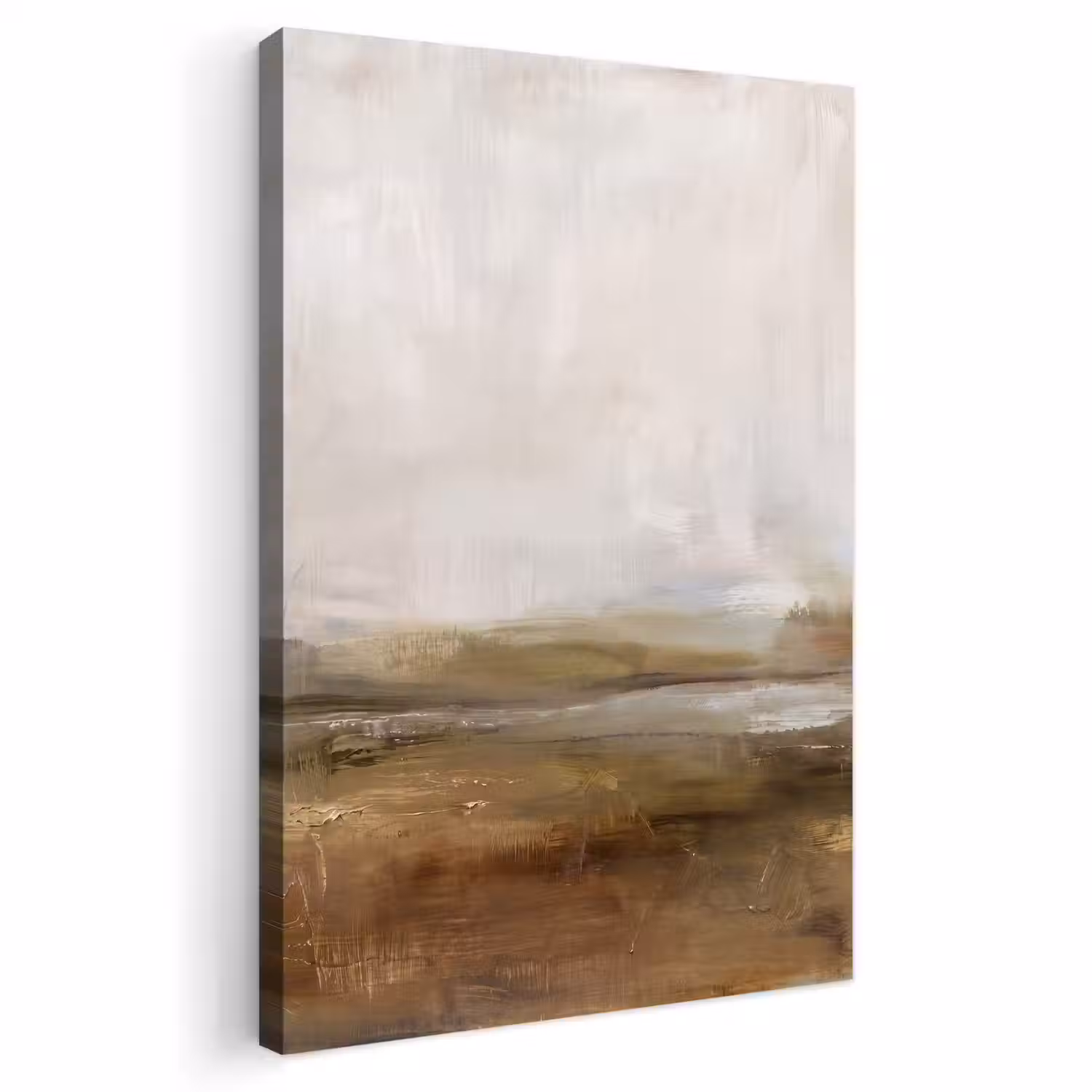 Abstract - Landschap - Natuur - Beige - Bruin Tuinposter op houten frame 2 cm dik klein -3d