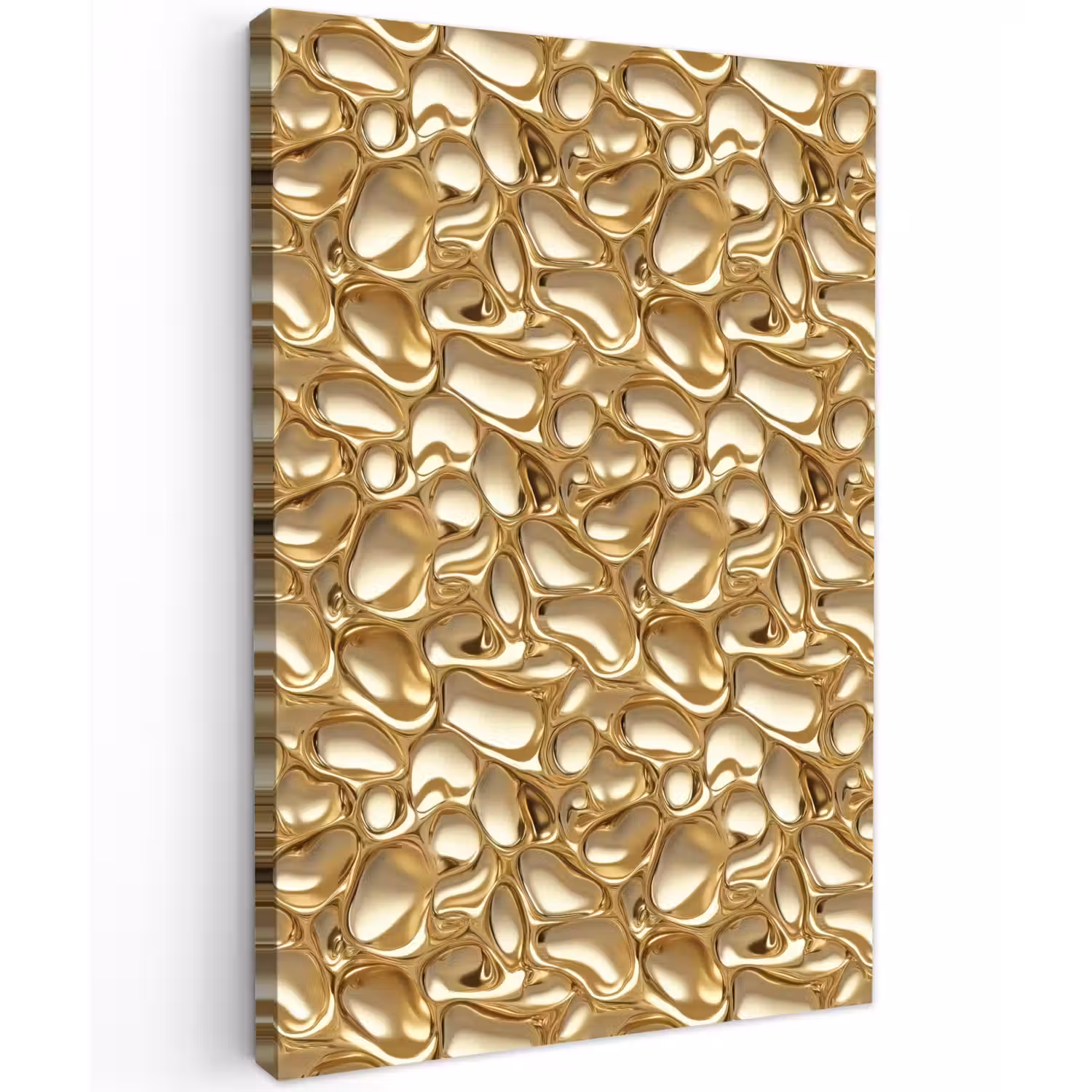 Abstract - Modern - Goud Tuinposter op houten frame 2 cm dik klein 841 -3d