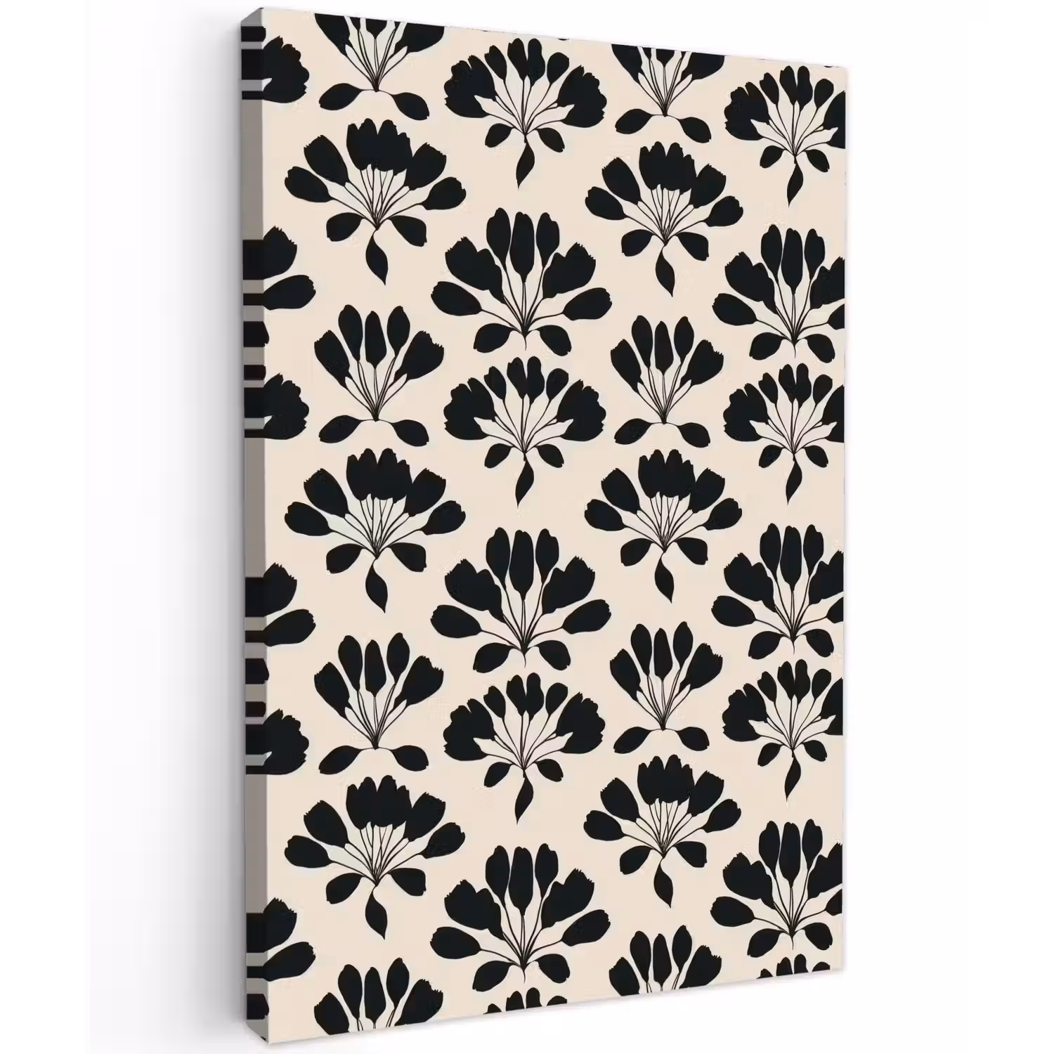 Abstract - Patroon - Zwart Tuinposter op houten frame 2 cm dik klein 841 -3d