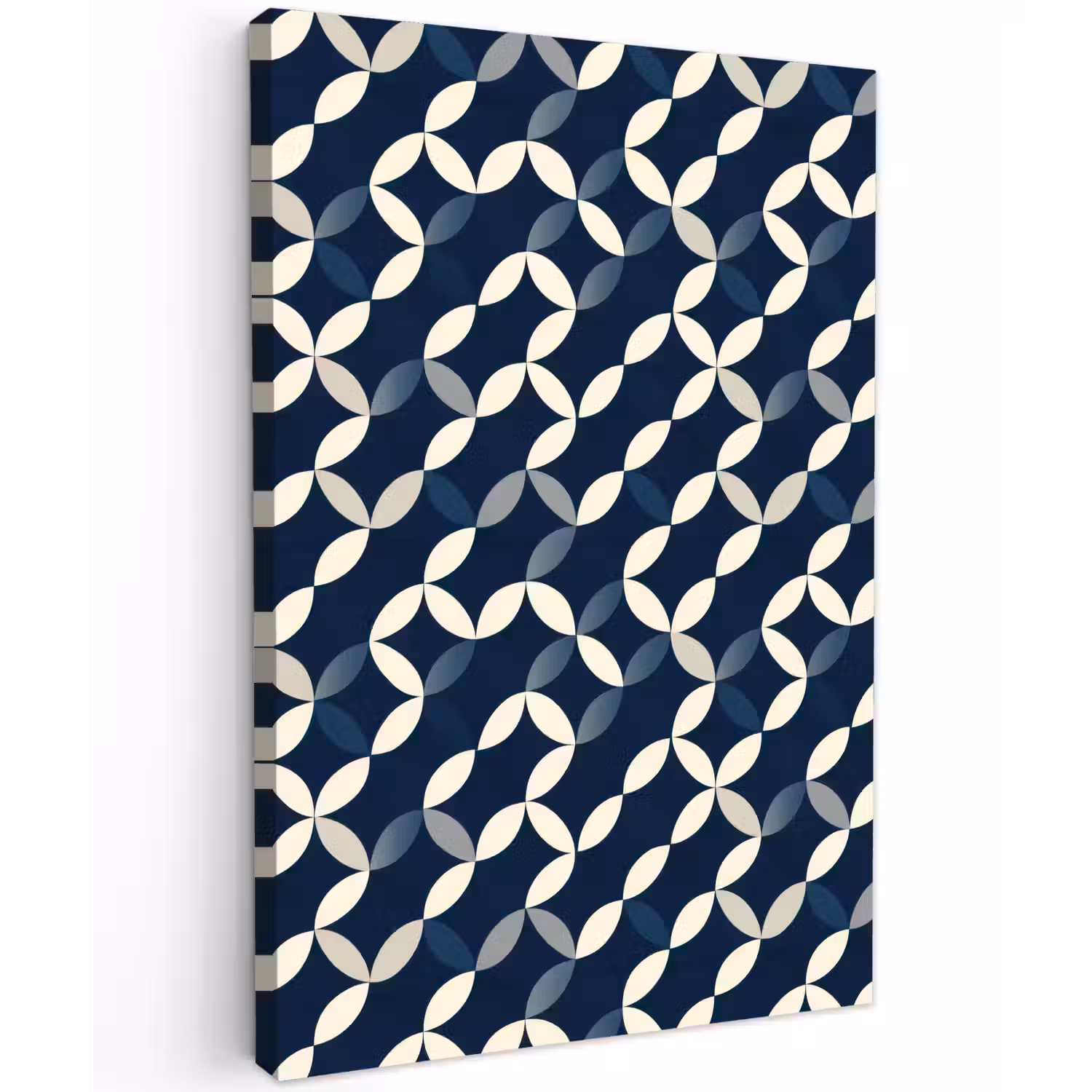 Abstract - Patroon - Blauw Tuinposter op houten frame 2 cm dik klein 841 -3d