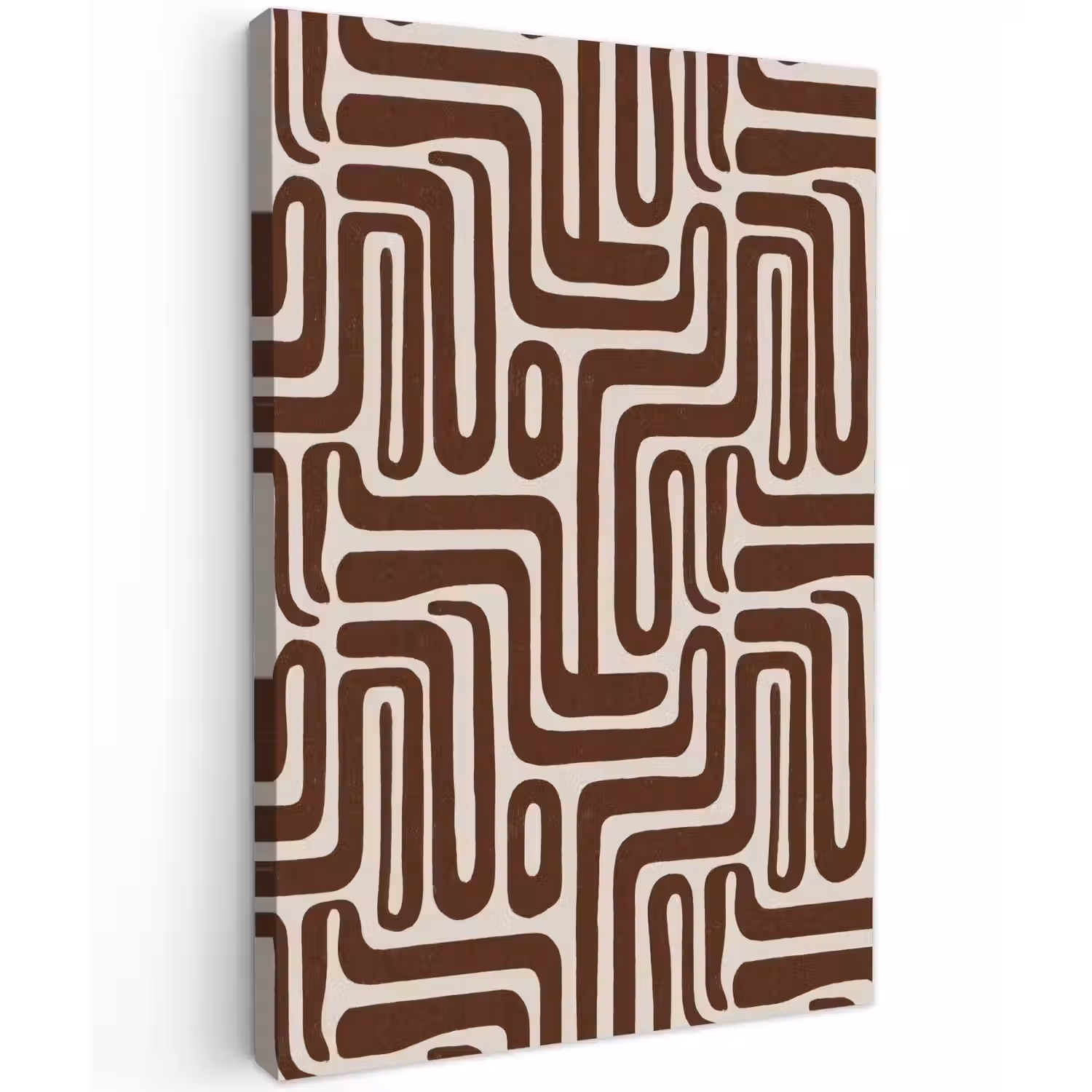 Abstract - Patroon - Bruin Tuinposter op houten frame 2 cm dik klein 841 -3d