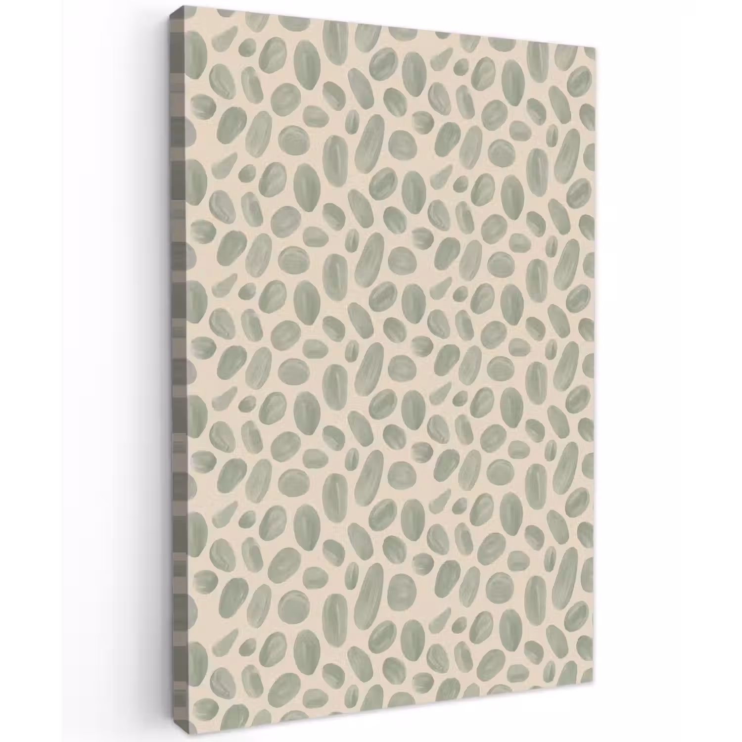 Abstract - Patroon - Organisch - Groen - Modern Tuinposter op houten frame 2 cm dik klein -3d
