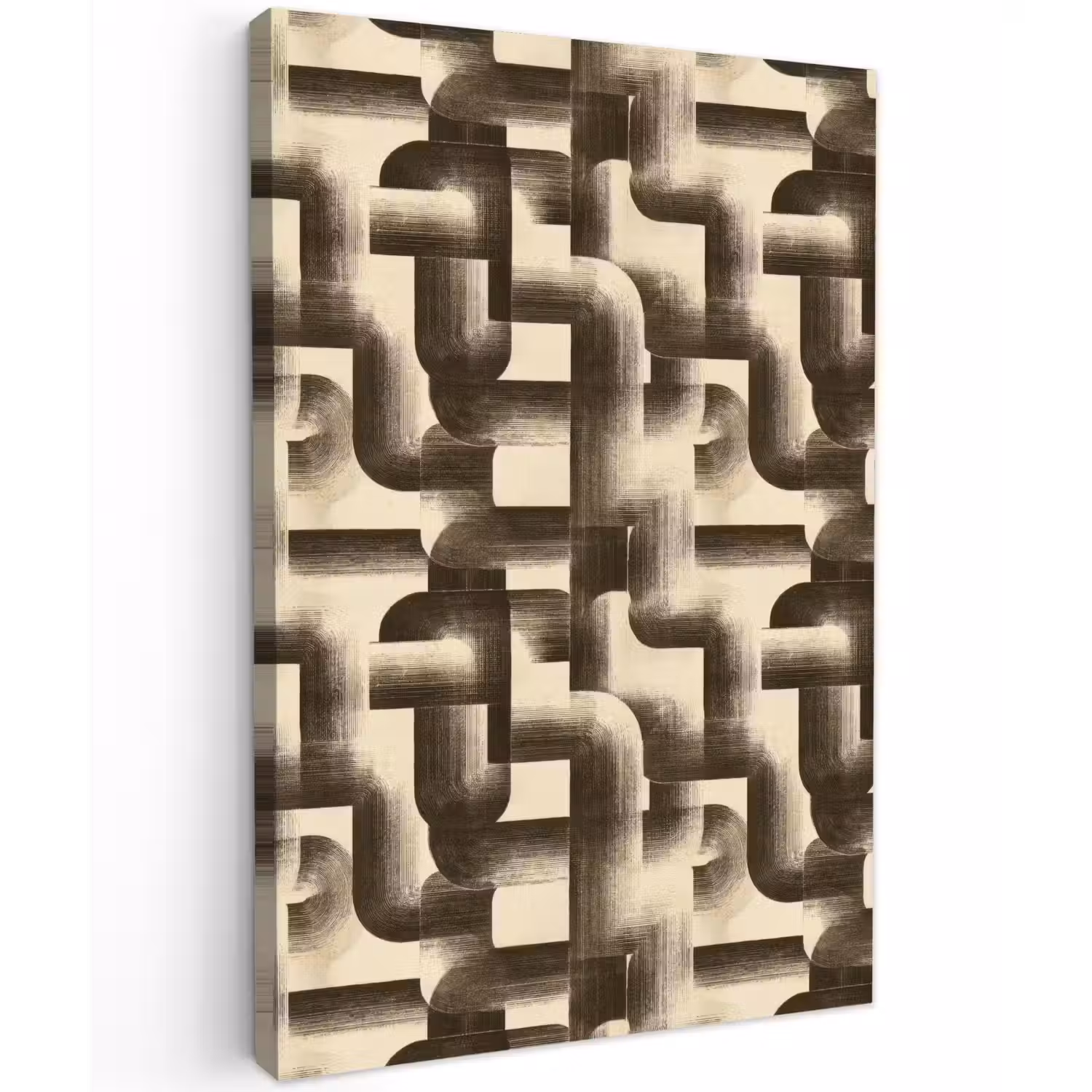 Abstract - Retro - Zwart Tuinposter op houten frame 2 cm dik klein 841 -3d