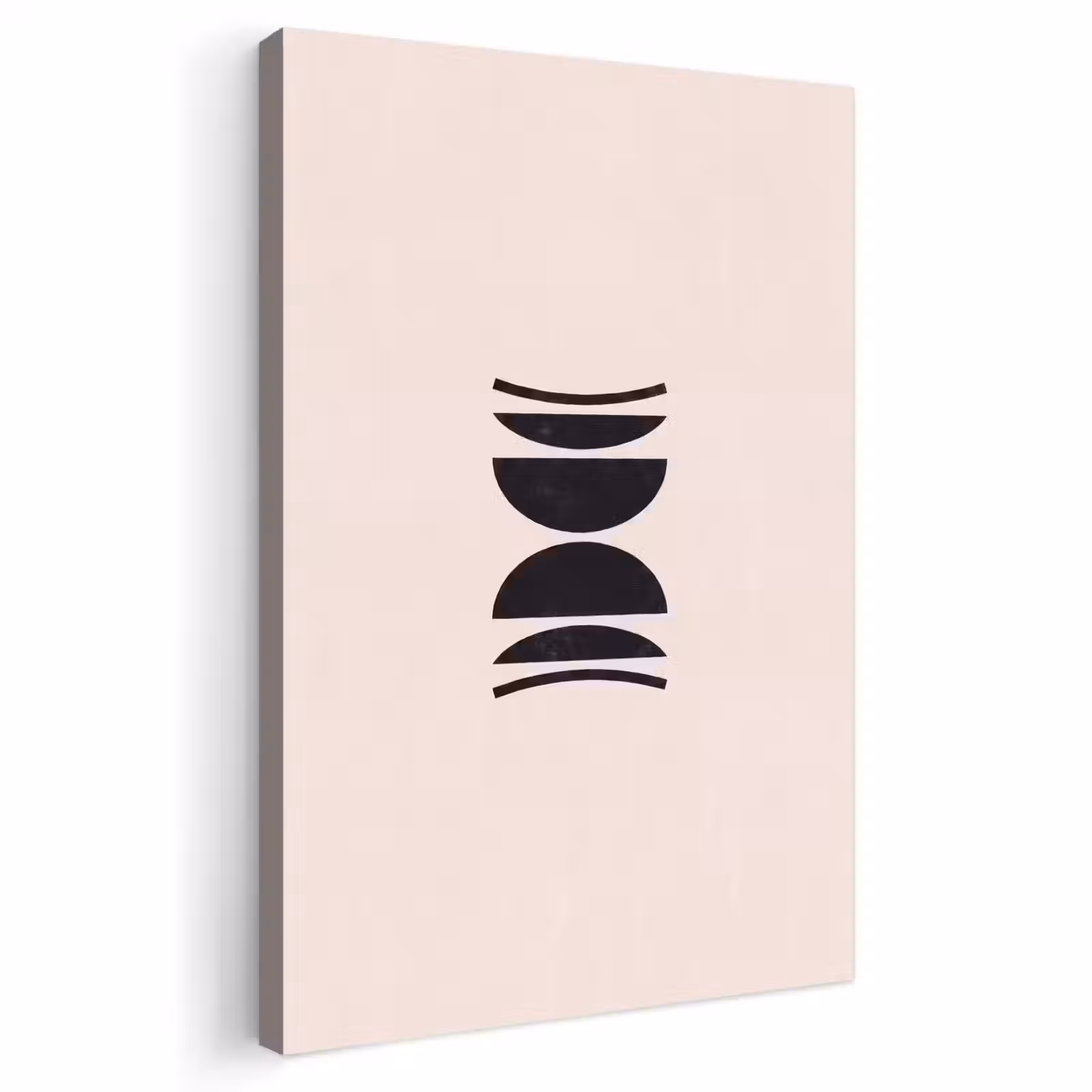 Outdoor Canvas Print - Abstract - Shapes - Black - Abstract - Vormen - Zwart Tuinposter op houten frame 2 cm dik klein