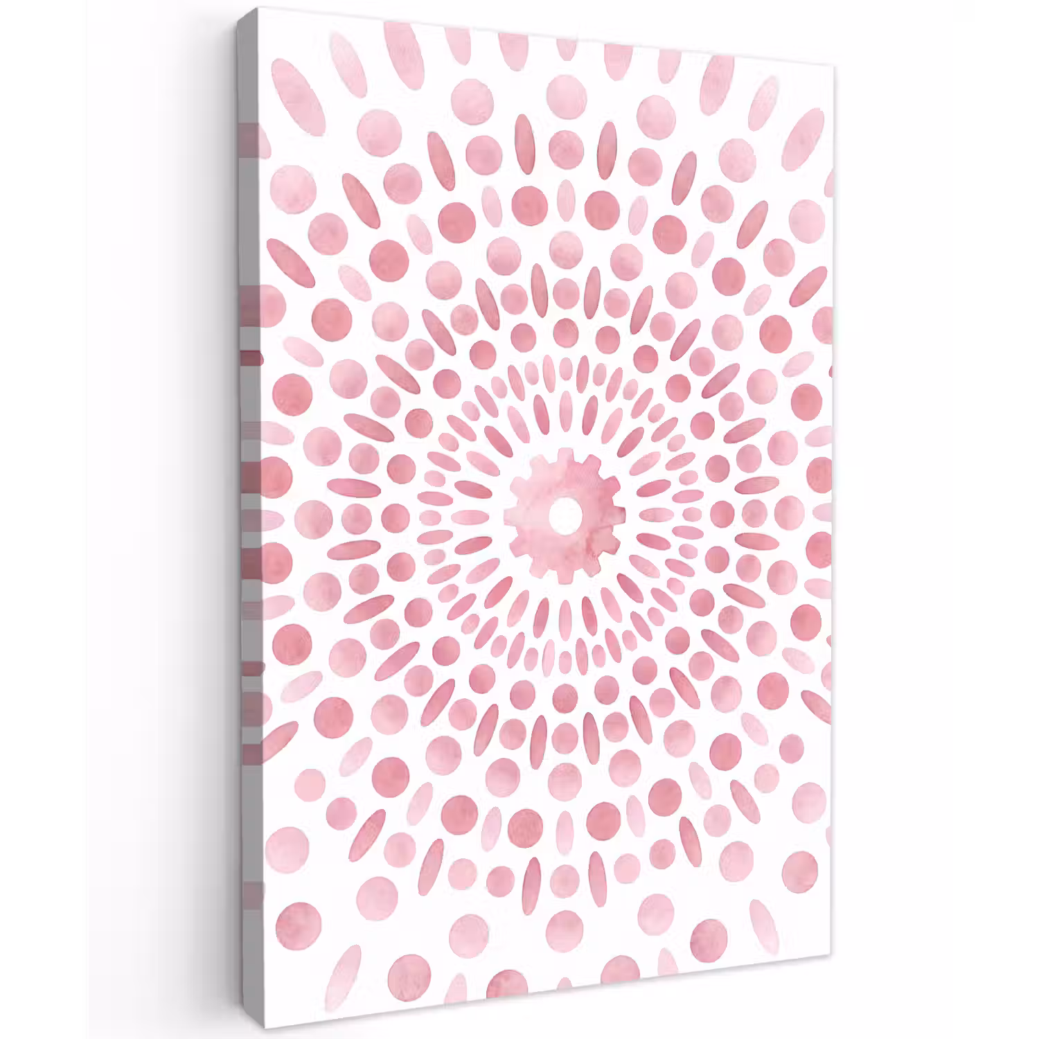 Abstract - Vormen - Patroon - Aquarel - Roze Tuinposter op houten frame 2 cm dik klein -3d