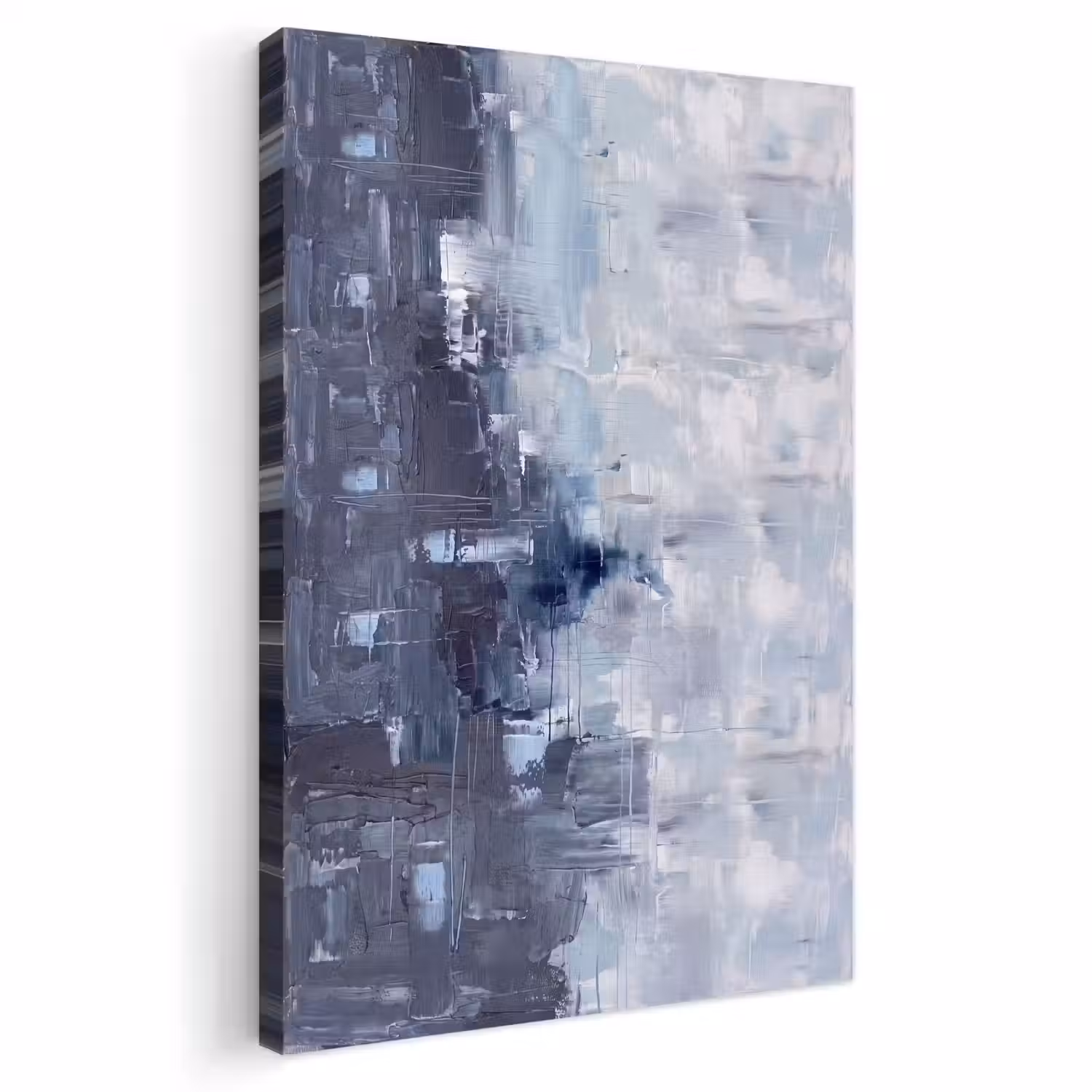 Abstract - Textuur - Kunst - Modern - Blauw Tuinposter op houten frame 2 cm dik klein -3d