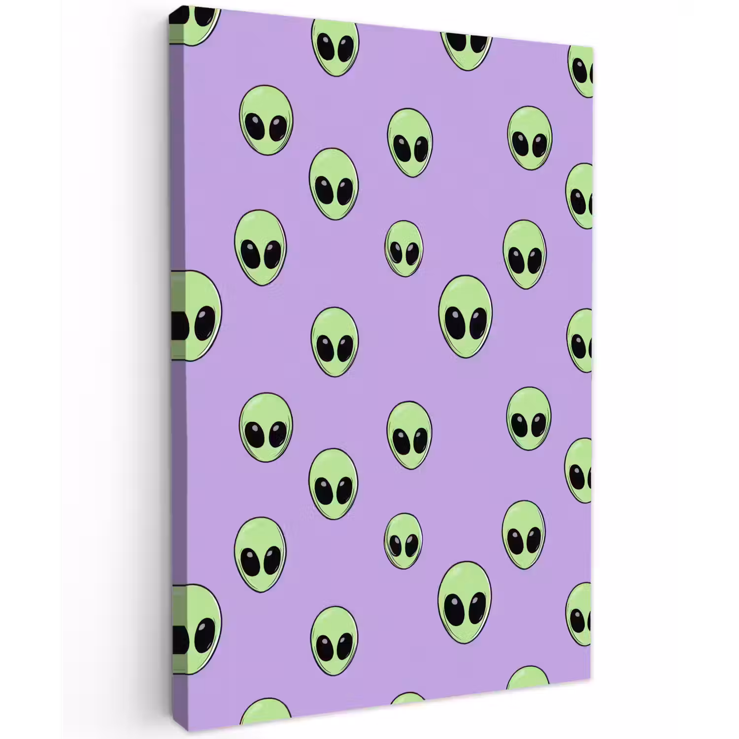Alien - Retro - Lila Tuinposter op houten frame 2 cm dik klein 841 -3d