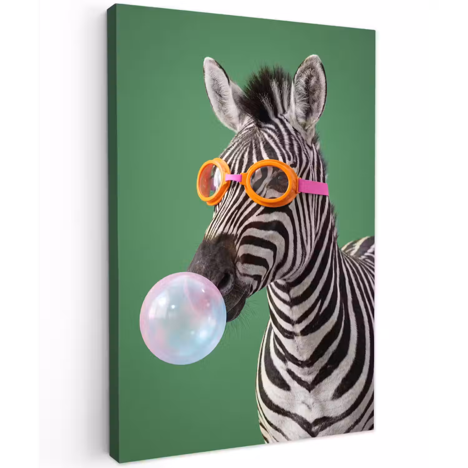 Dier - Bril - Bel - Modern - Groen Tuinposter op houten frame 2 cm dik klein -3d