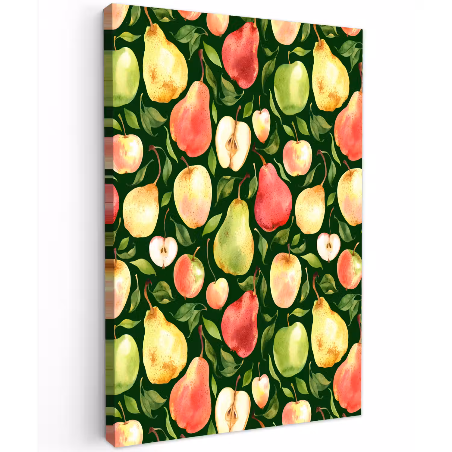 Appels - Peren - Fruit - Groen Tuinposter op houten frame 2 cm dik klein 841 -3d