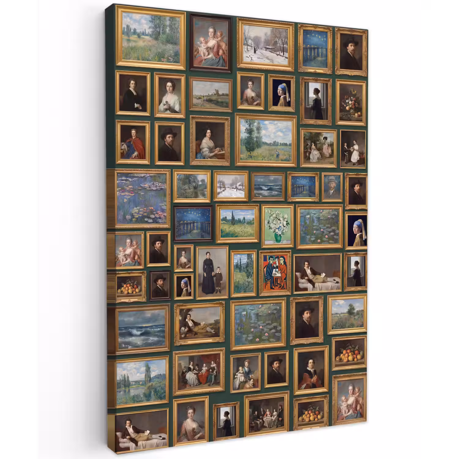 Kunst - Schilderijen - Collectie - Klassiek - Groen Tuinposter op houten frame 2 cm dik klein -3d