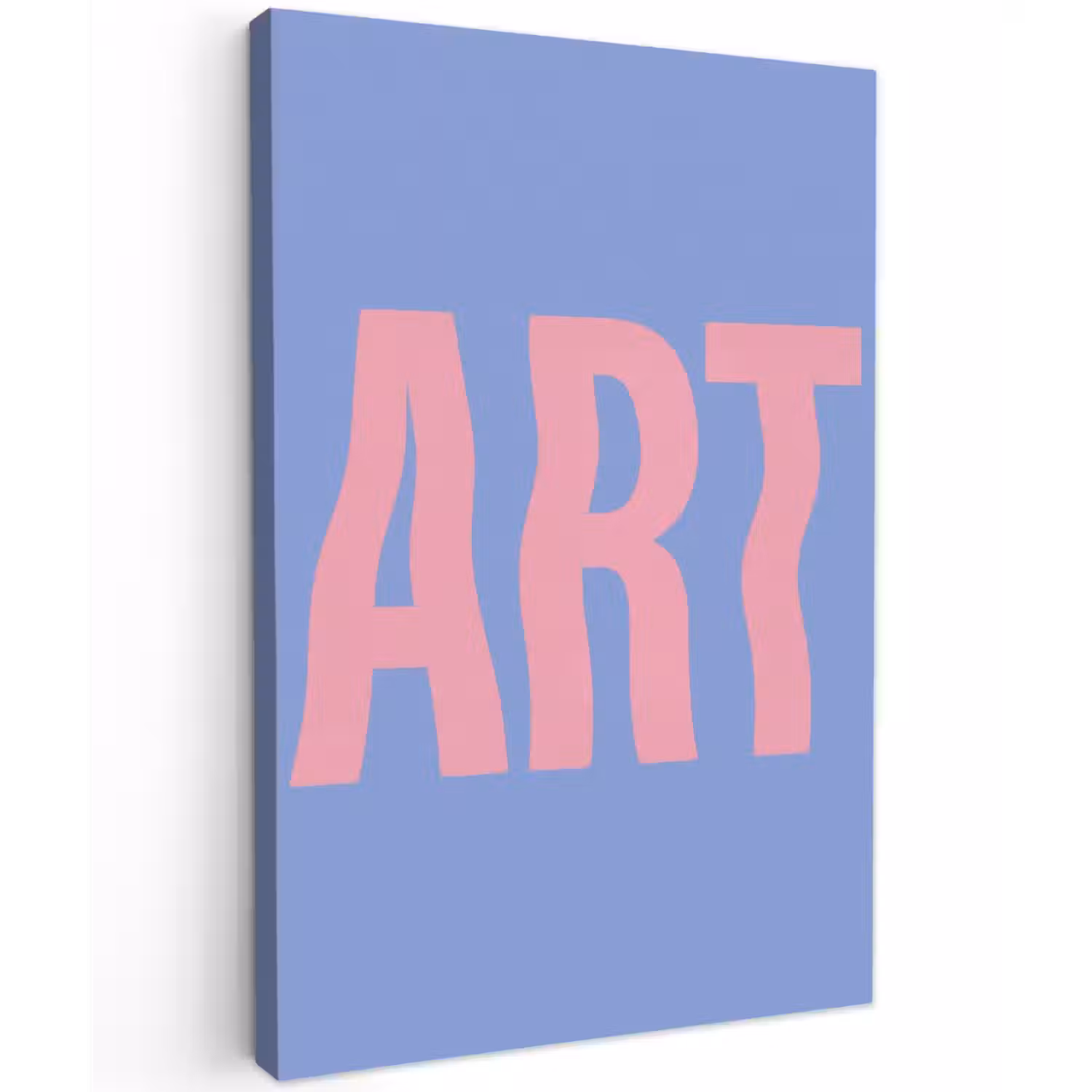 Art - Roze - Blauw Tuinposter op houten frame 2 cm dik klein -3d