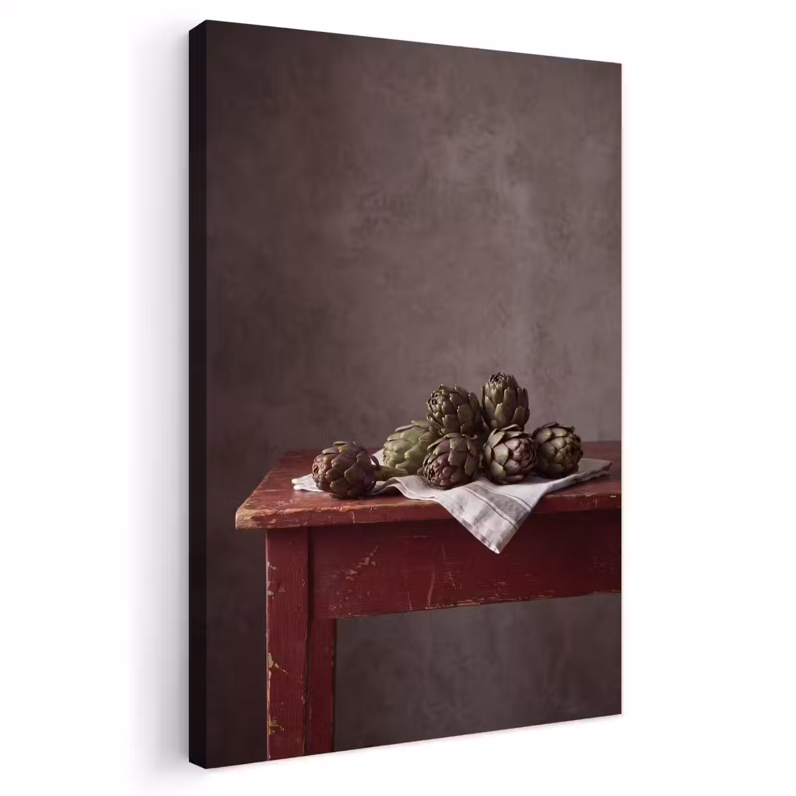 Outdoor Canvas Print - Artichoke - Food - Rustic - Artisjok - Eten - Rustiek Tuinposter op houten frame 2 cm dik klein
