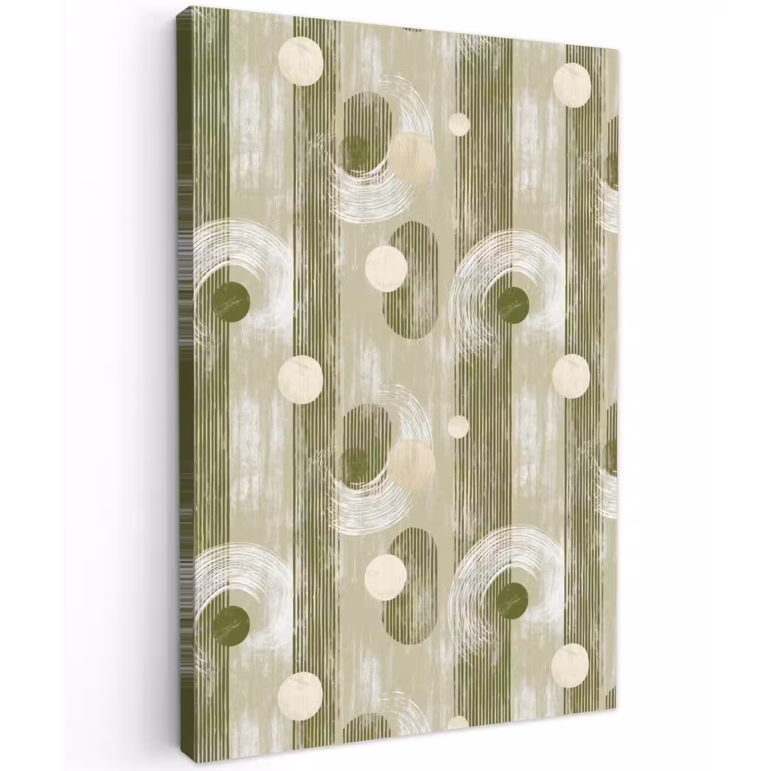 Artistiek - Modern - Groen Tuinposter op houten frame 2 cm dik klein 841 -3d