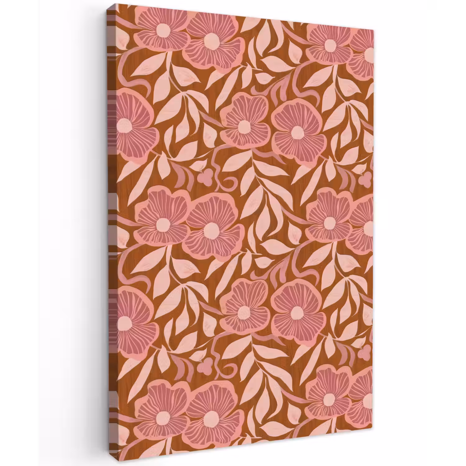 Sfeer - Bloemen - Roze Tuinposter op houten frame 2 cm dik klein 841 -3d