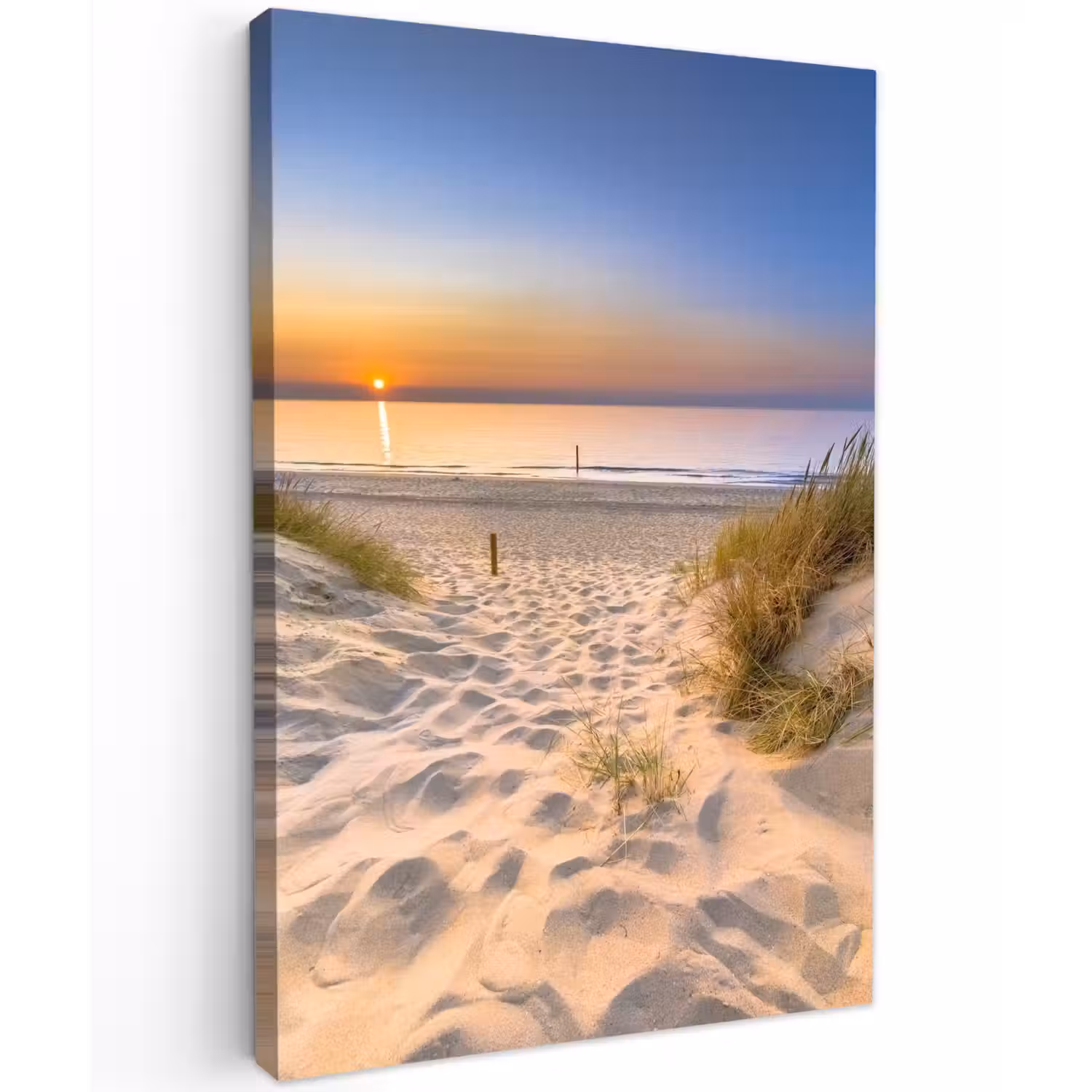 Avondrust aan Zee Tuinposter op houten frame 2 cm dik klein -3d