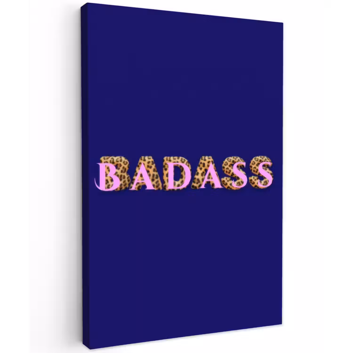Badass - Panterpint - Schaduw - Roze Tuinposter op houten frame 2 cm dik klein -3d