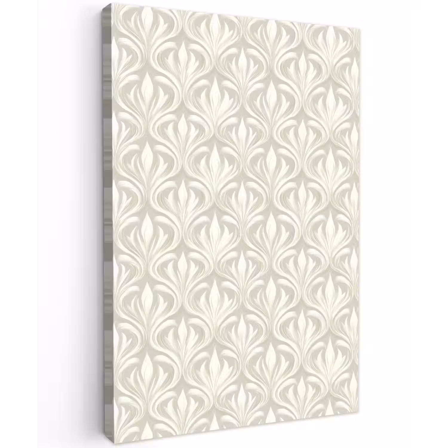 Barok - Patroon - Beige Tuinposter op houten frame 2 cm dik klein 841 -3d