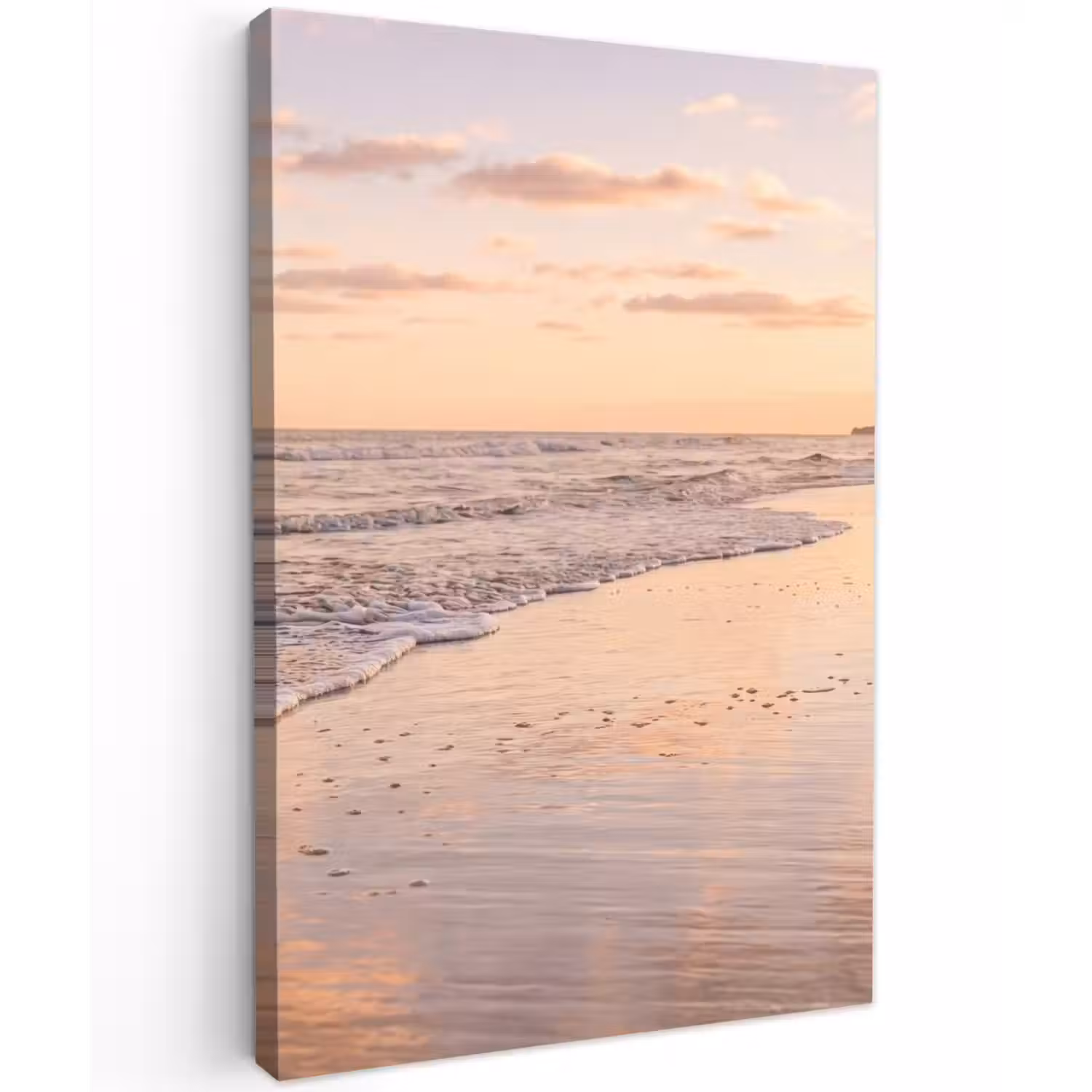Strand - Branding - Wolken Tuinposter op houten frame 2 cm dik klein -3d