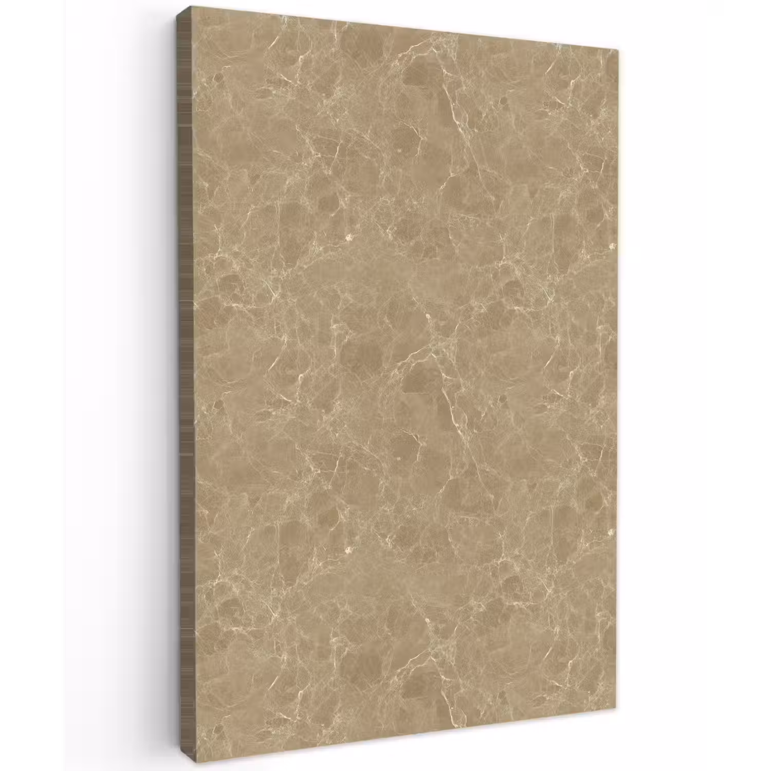 Beige - Marmer - Witte aders Tuinposter op houten frame 2 cm dik klein 841 -3d