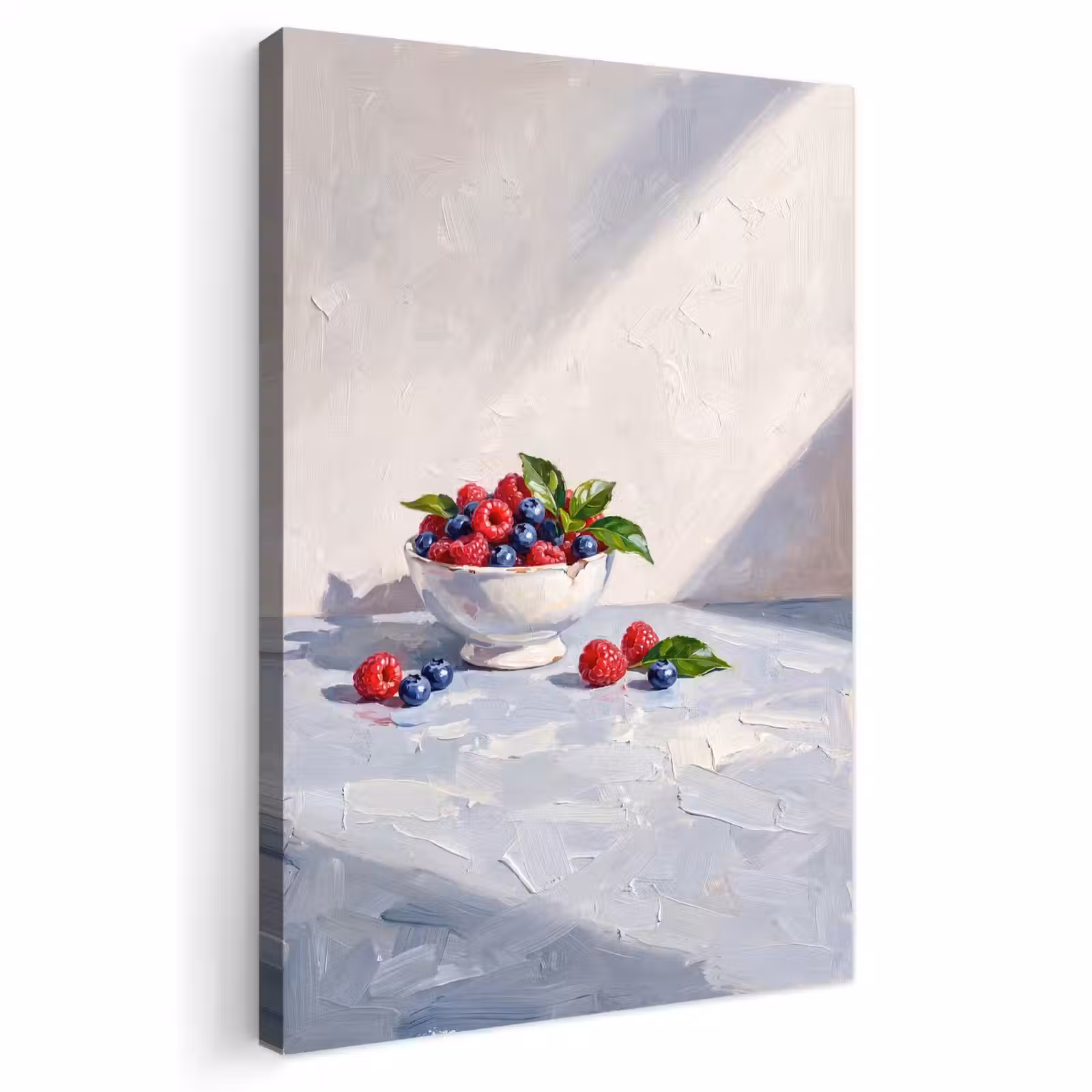 Outdoor Canvas Print - Berries - Bowl - Food - Bessen - Kom - Eten Tuinposter op houten frame 2 cm dik klein
