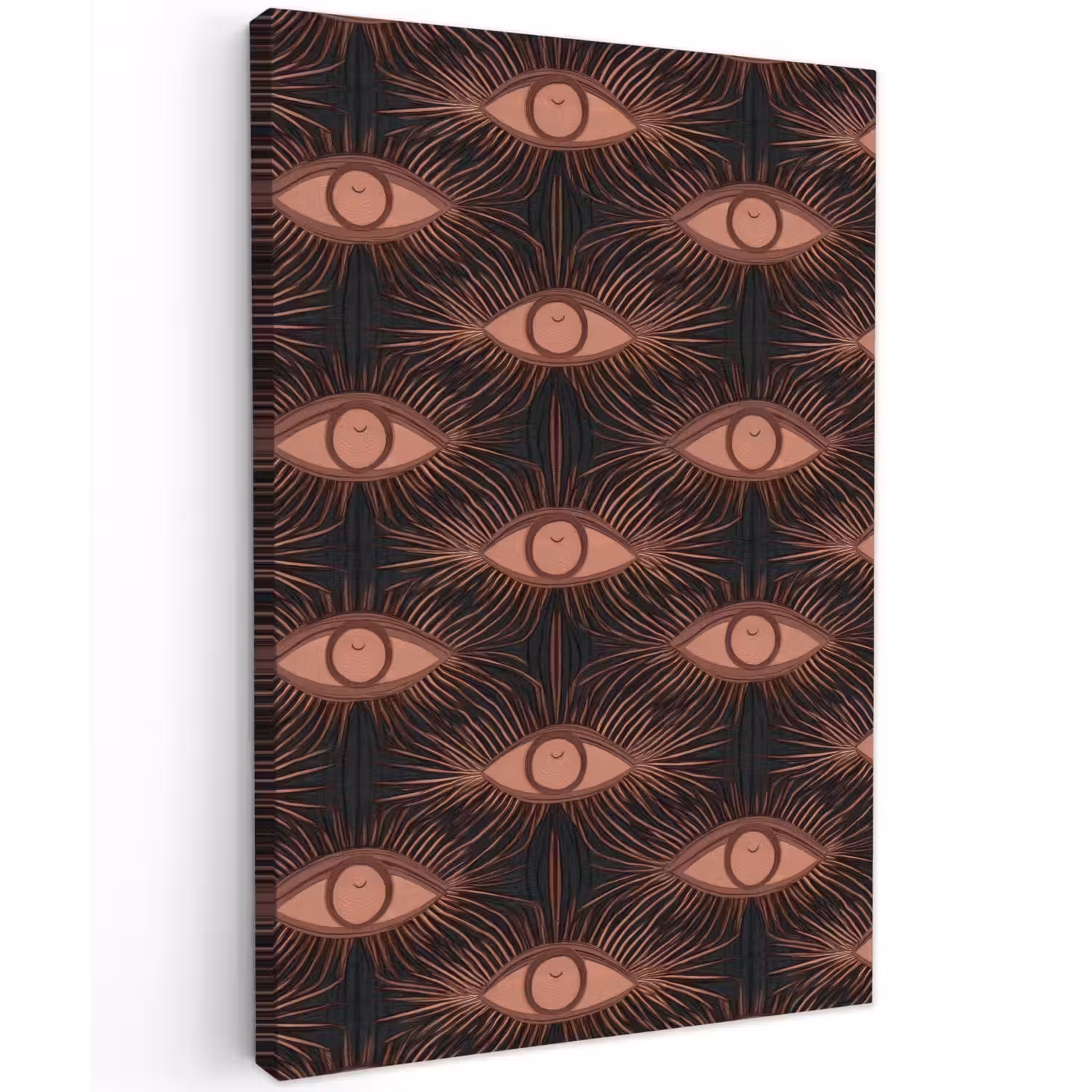 Boheems - Oog - Bruin Tuinposter op houten frame 2 cm dik klein 841 -3d