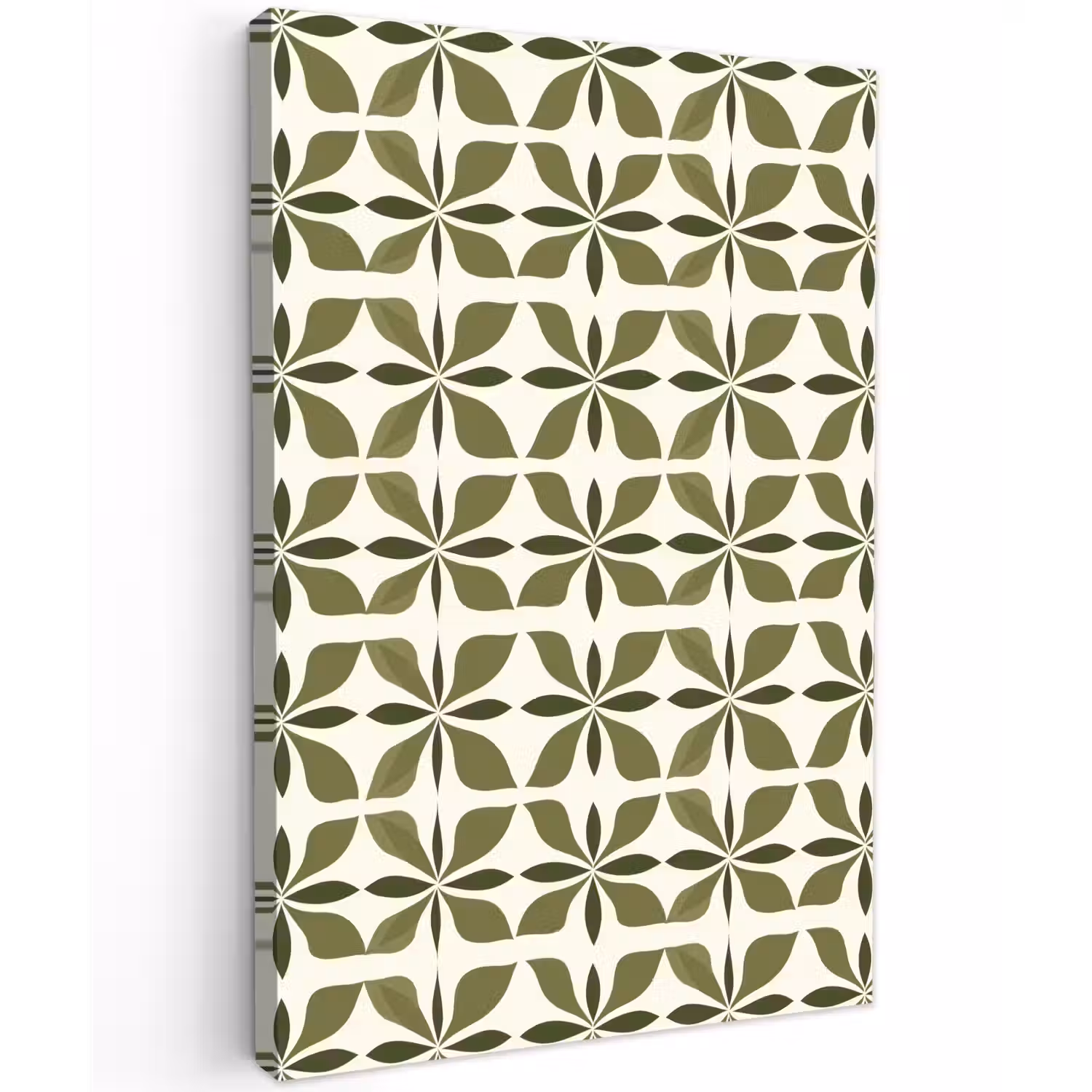 Botanisch - Retro - Groen Tuinposter op houten frame 2 cm dik klein 841 -3d