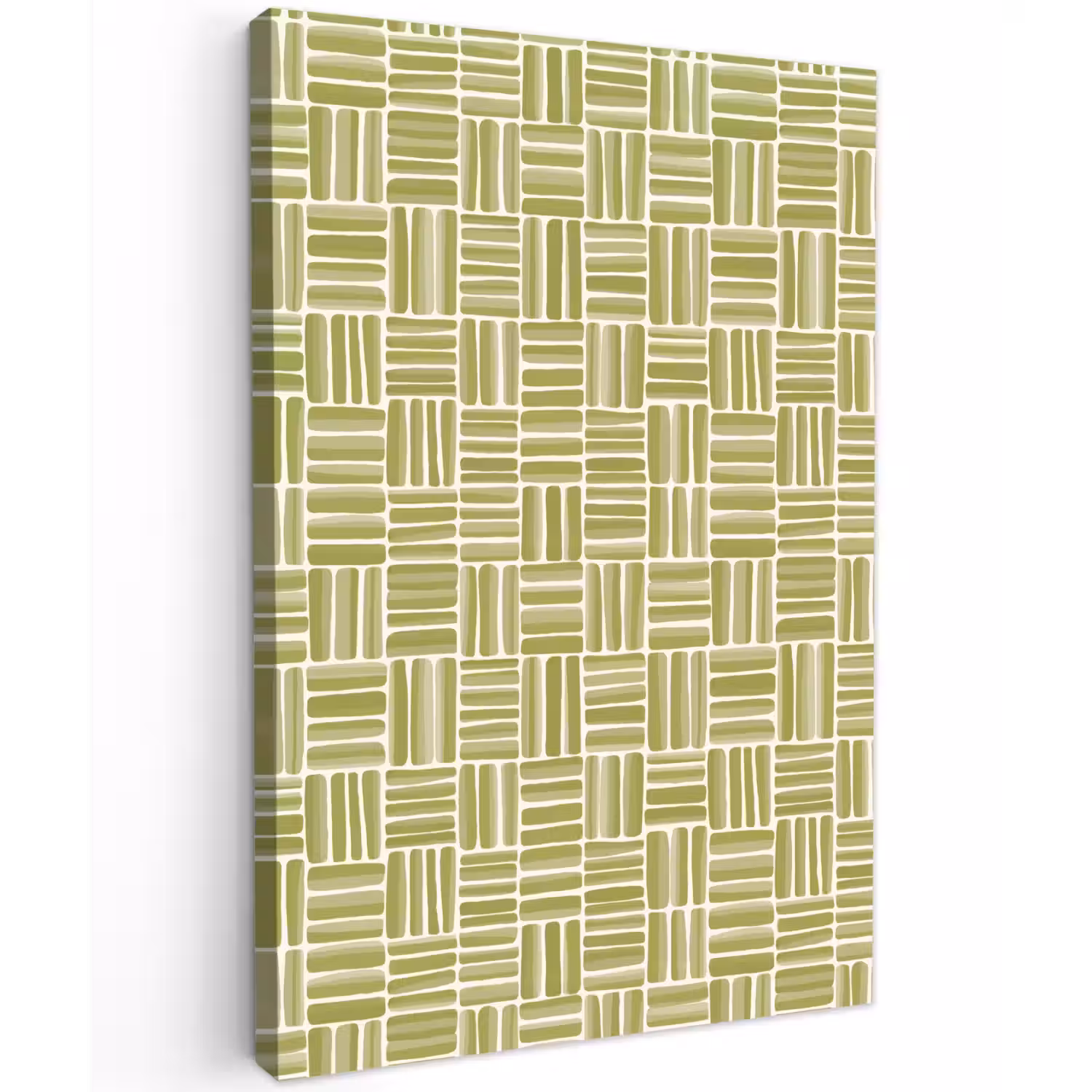 Vlecht - Patroon - Groen Tuinposter op houten frame 2 cm dik klein 841 -3d