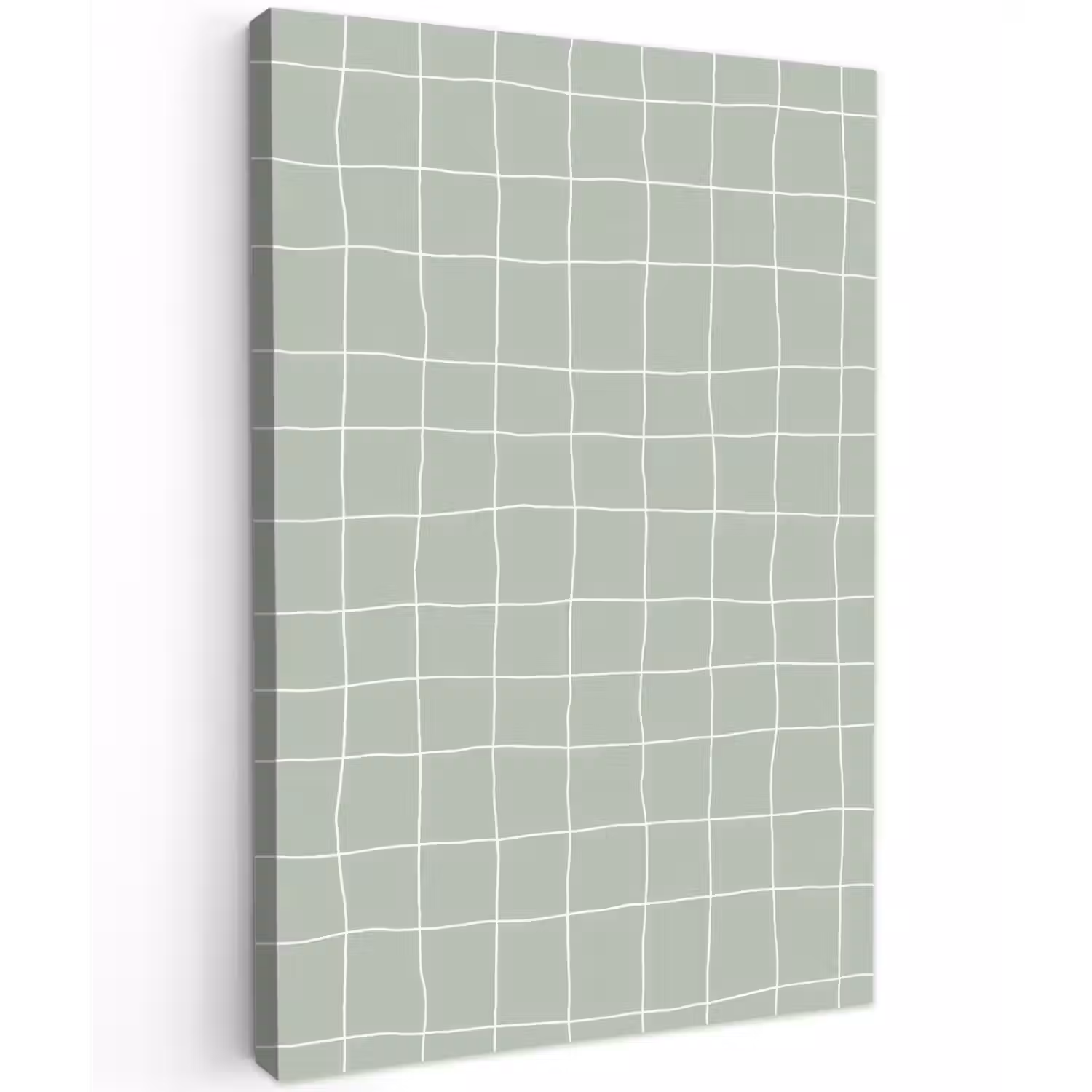 Ruitpatroon - Golvend - Groen Tuinposter op houten frame 2 cm dik klein 841 -3d