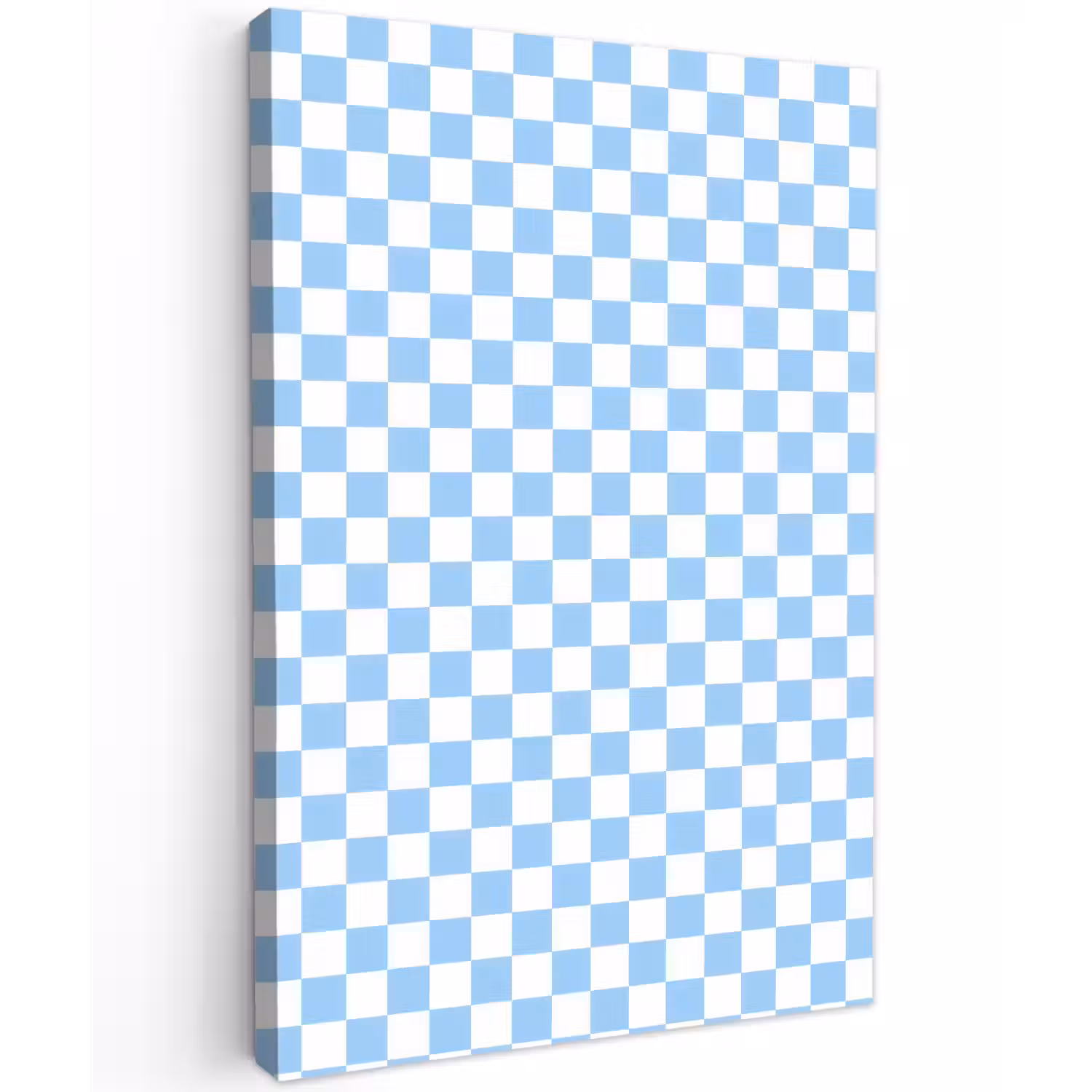 Schaakbord - Klassiek - Blauw Tuinposter op houten frame 2 cm dik klein 841 -3d