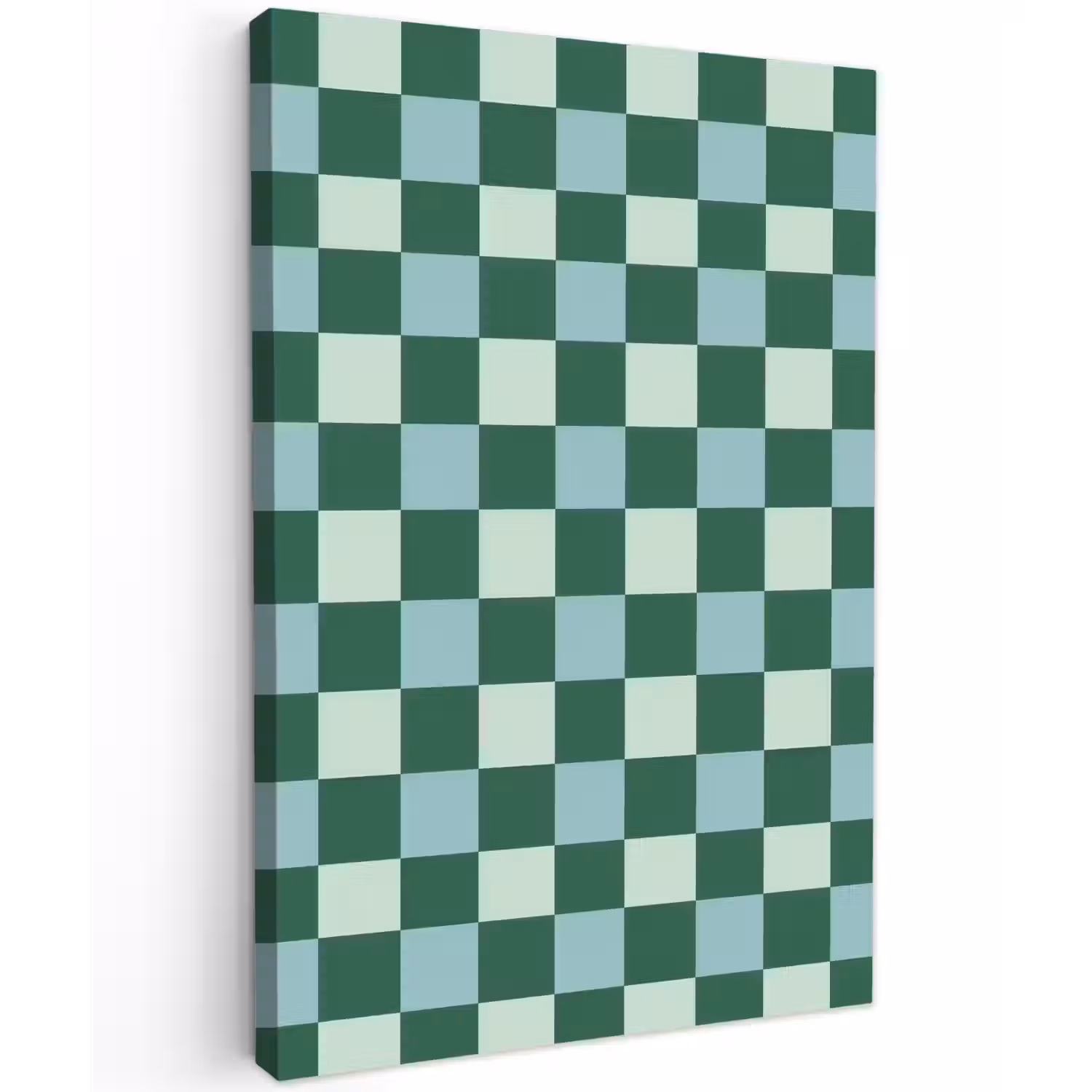 Schaakbord - Klassiek - Groen Tuinposter op houten frame 2 cm dik klein 841 -3d