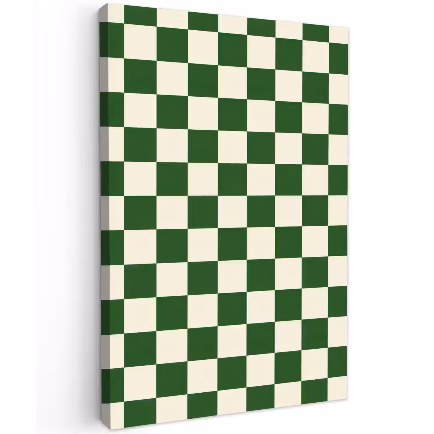 Schaakbord - Patroon - Groen Tuinposter op houten frame 2 cm dik klein 841 -3d