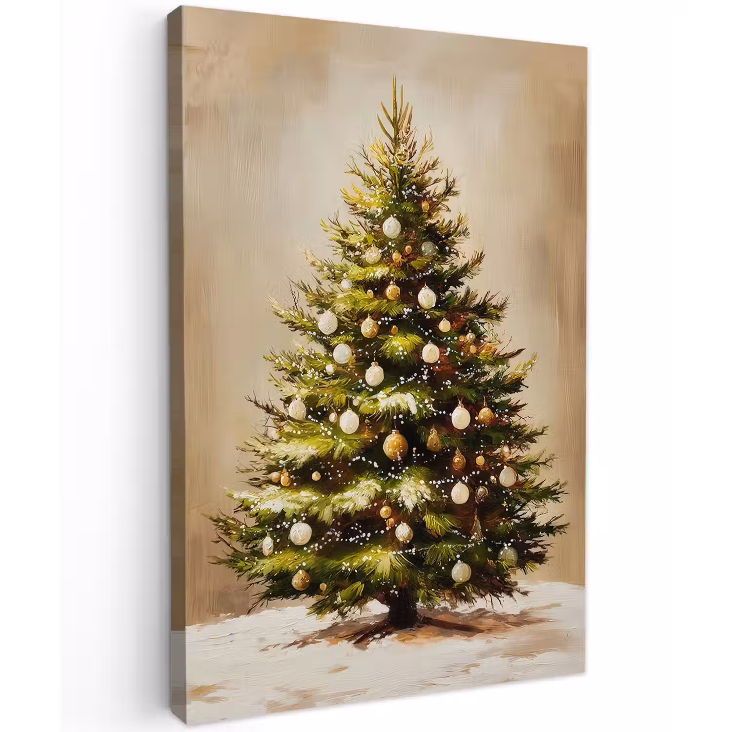 Kerst - Sfeer - Groen Tuinposter op houten frame 2 cm dik klein -3d