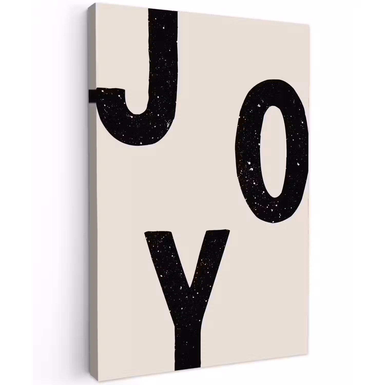 Kerst - Quote - Joy - Zwart - Feestdagen Tuinposter op houten frame 2 cm dik klein -3d