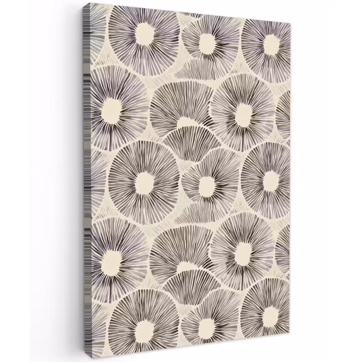 Cirkels - Patroon - Zwart Tuinposter op houten frame 2 cm dik klein 841 -3d