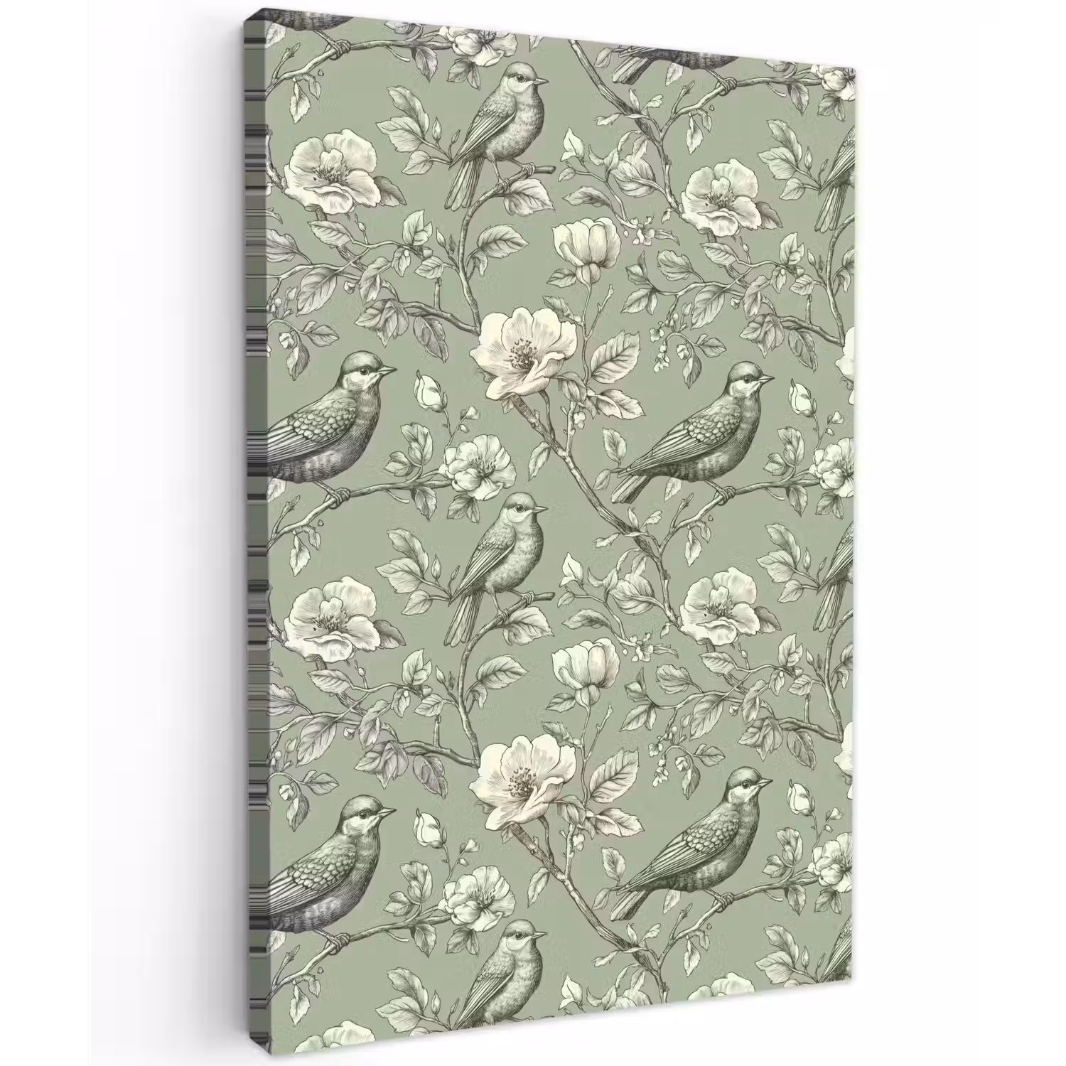Klassiek - Botanisch - Groen Tuinposter op houten frame 2 cm dik klein 841 -3d
