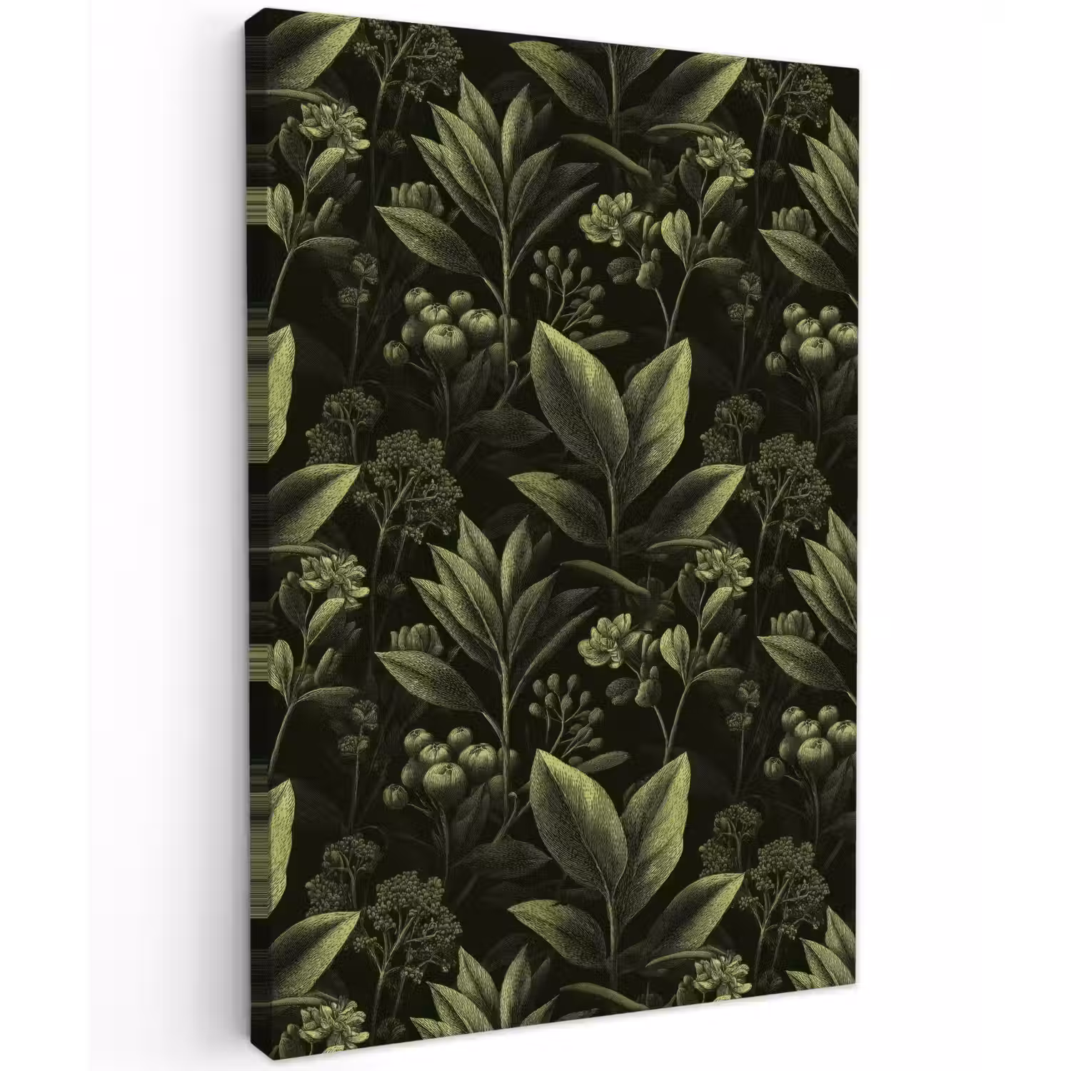 Klassiek - Donker - Botanisch - Planten Tuinposter op houten frame 2 cm dik klein 841 -3d