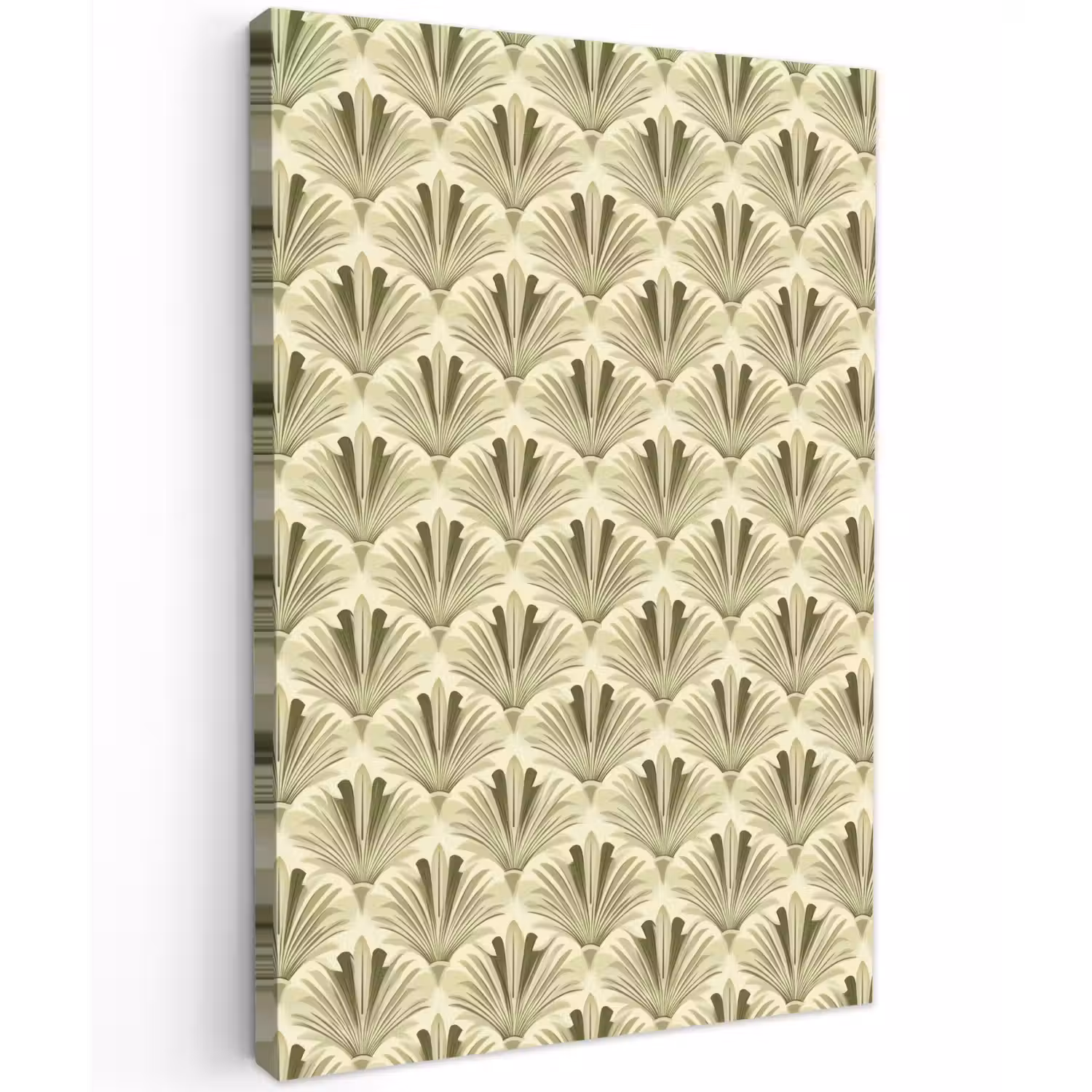 Klassiek - Waaier - Groen Tuinposter op houten frame 2 cm dik klein 841 -3d