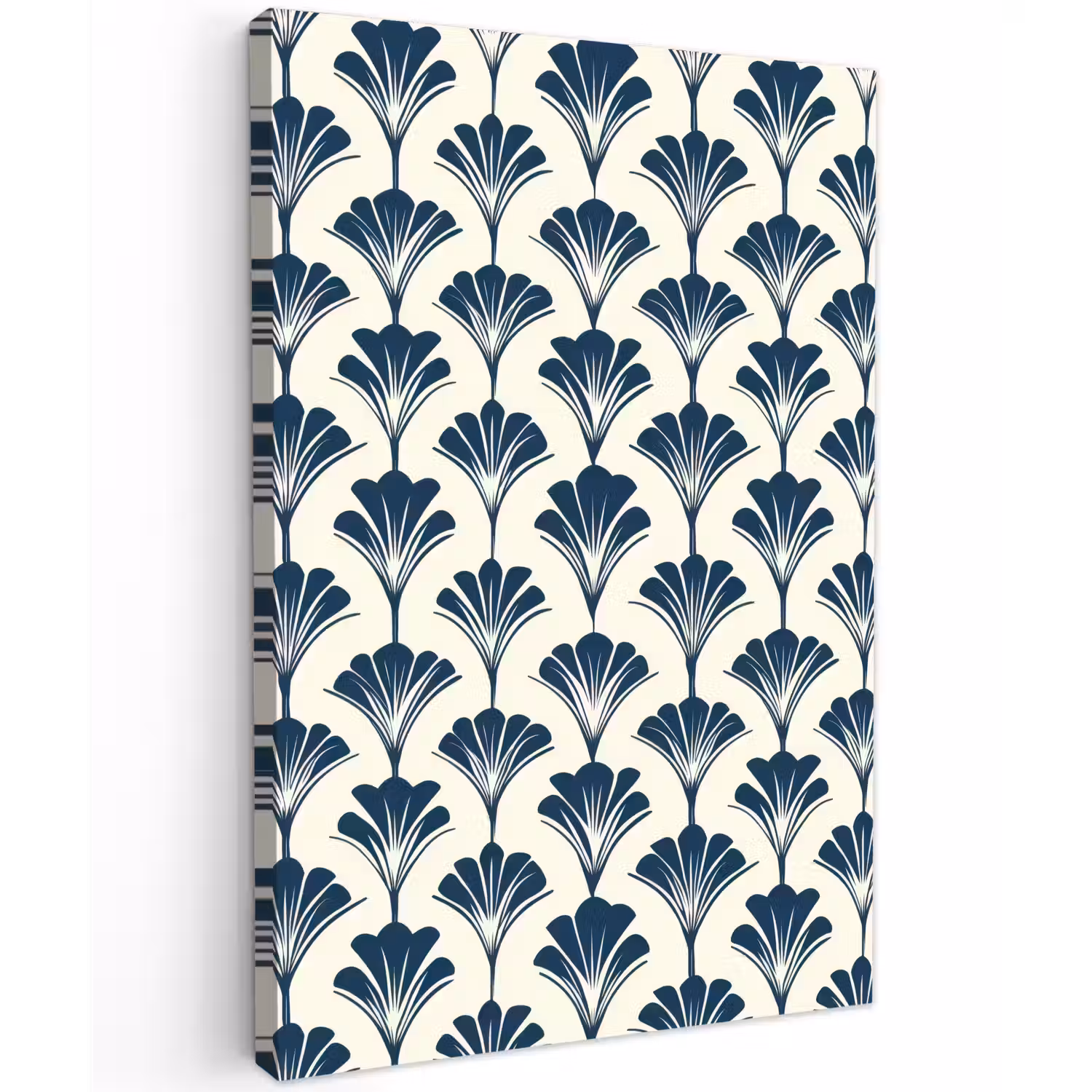 Klassiek - Motief - Blauw Tuinposter op houten frame 2 cm dik klein 841 -3d