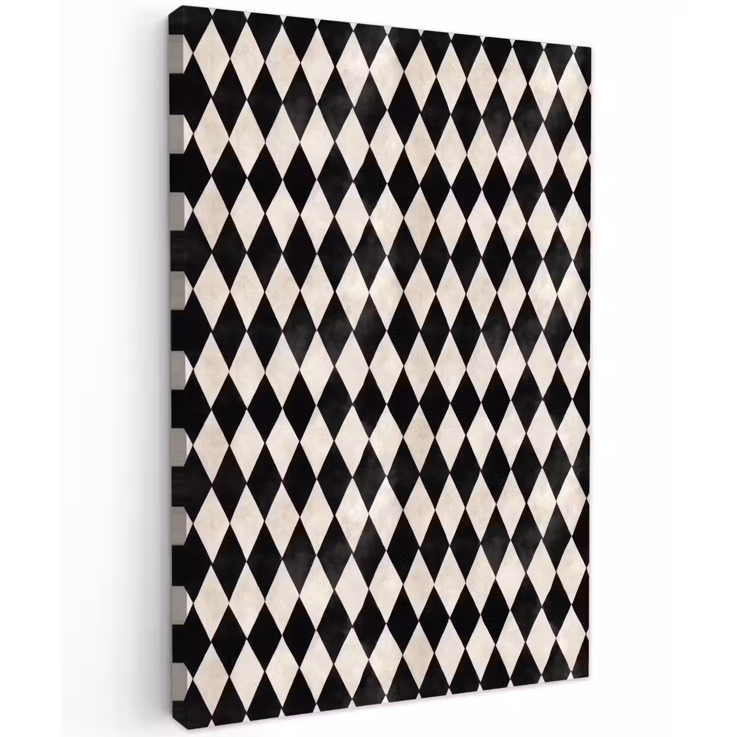 Klassiek - Patroon - Zwart Tuinposter op houten frame 2 cm dik klein 841 -3d