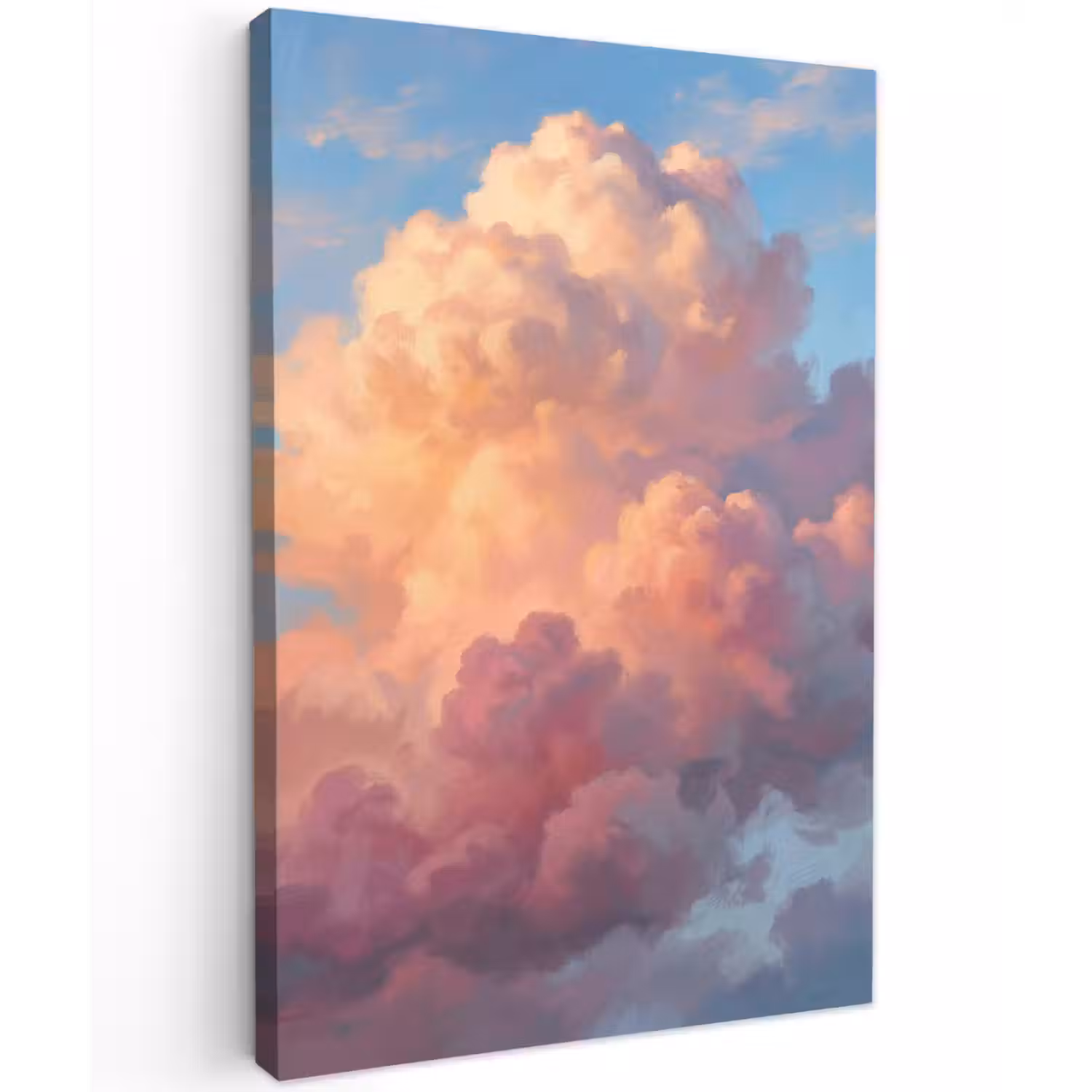 Wolken - Lucht - Natuur - Abstract - Kleurrijk Tuinposter op houten frame 2 cm dik klein -3d