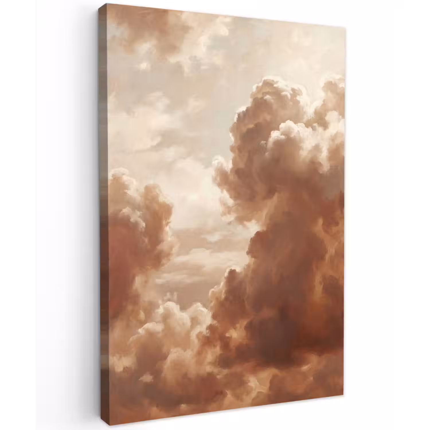 Wolken - Lucht - Natuur - Modern - Bruin Tuinposter op houten frame 2 cm dik klein -3d