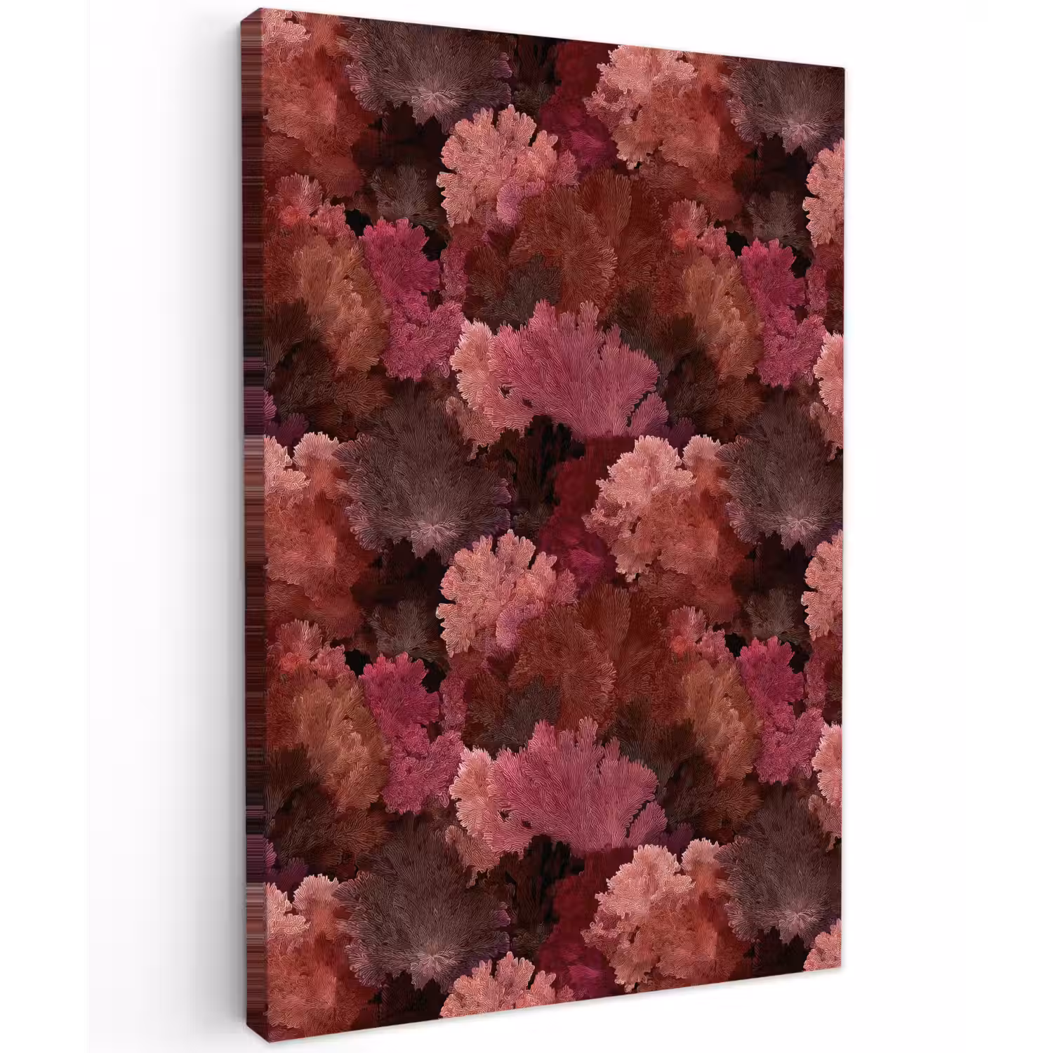 Koraal - Textuur - Kleurrijk Tuinposter op houten frame 2 cm dik klein 841 -3d