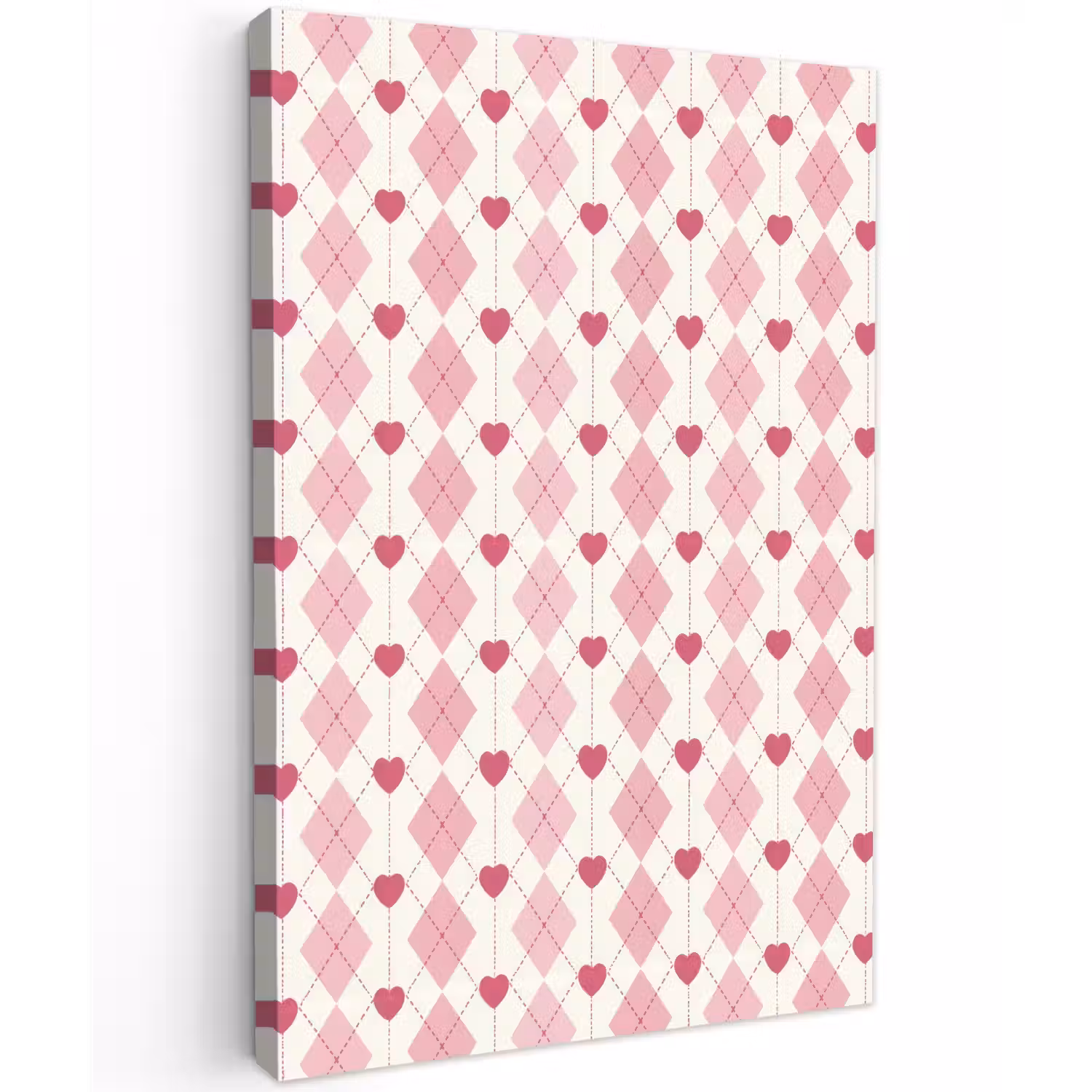 Ruiten - Klassiek - Roze - Wit Tuinposter op houten frame 2 cm dik klein 841 -3d