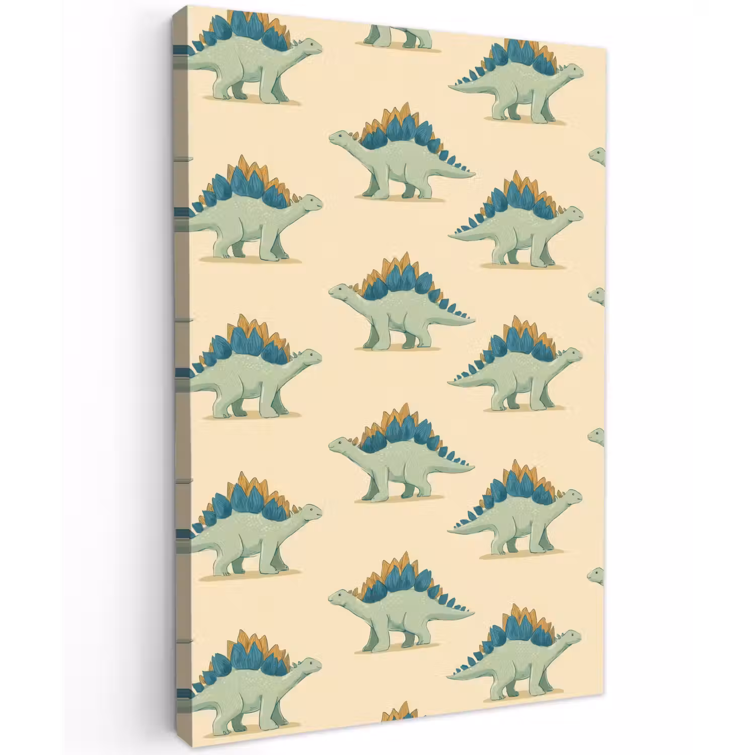 Dino - Patroon - Groen Tuinposter op houten frame 2 cm dik klein 841 -3d