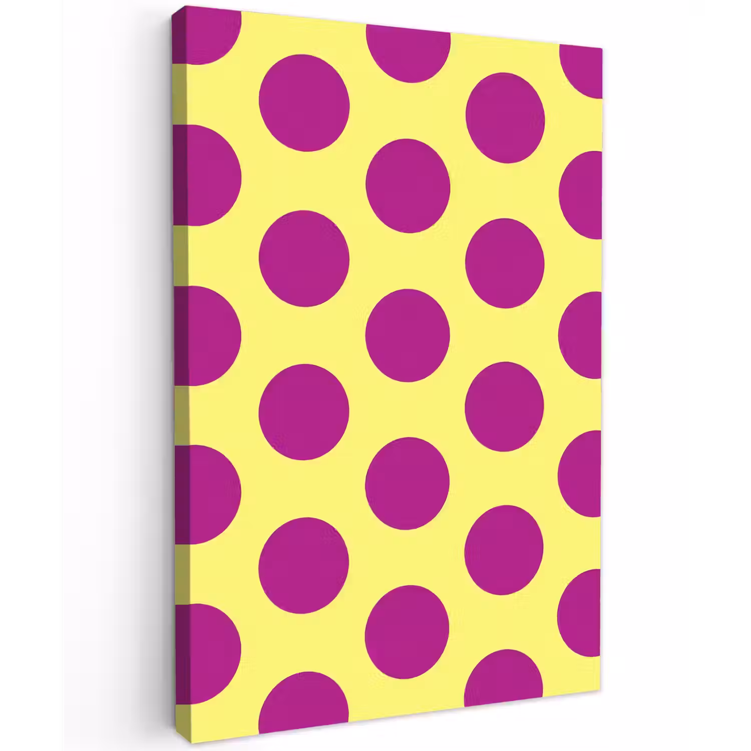 Dots - Klassiek - Geel Tuinposter op houten frame 2 cm dik klein 841 -3d