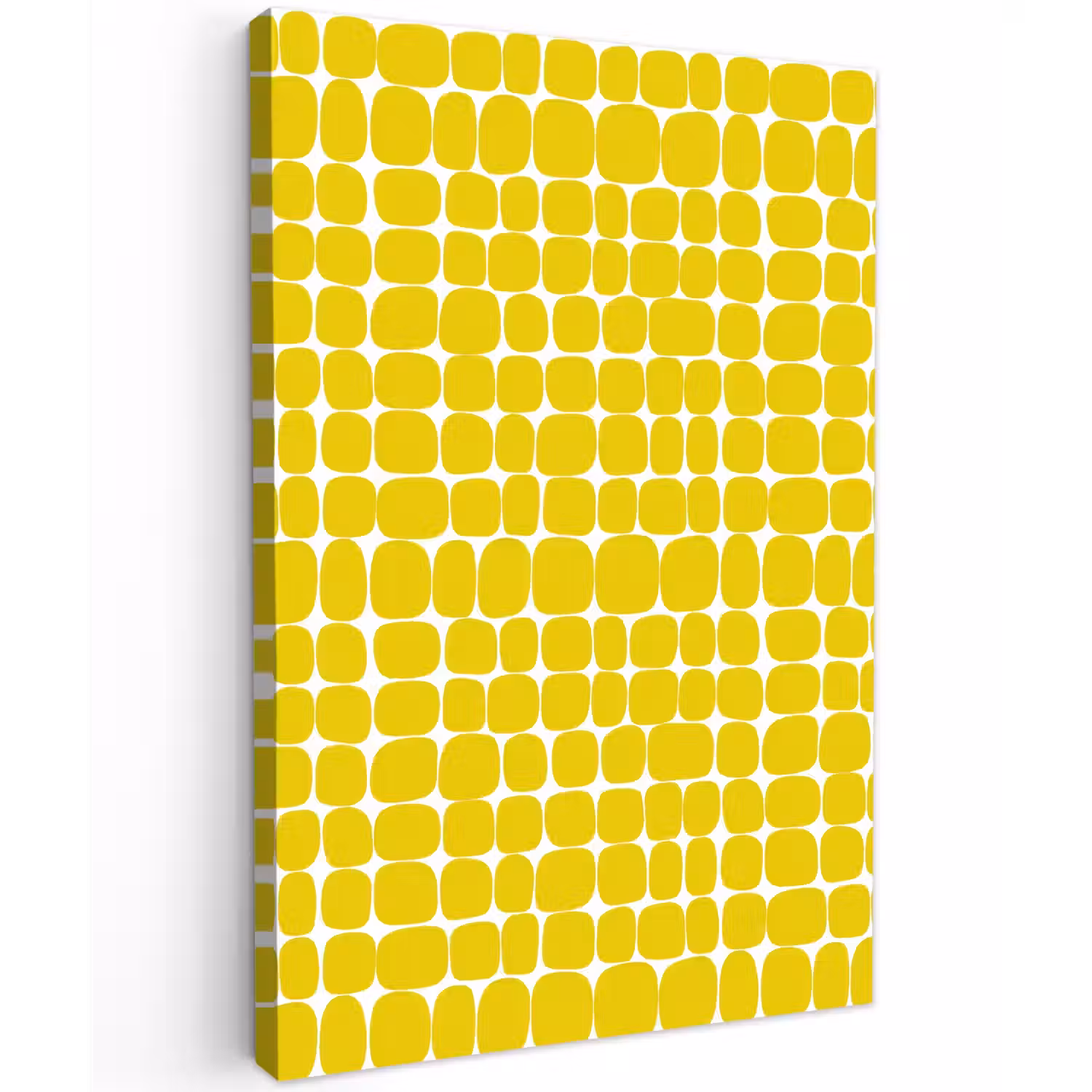 Stippen - Modern - Geel Tuinposter op houten frame 2 cm dik klein 841 -3d