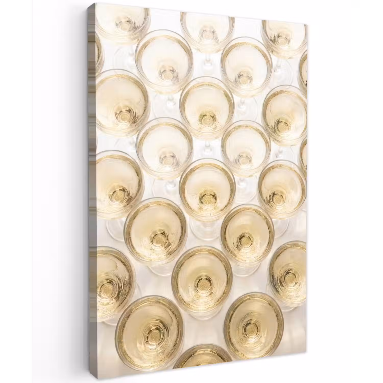 Drank - Glazen - Feest - Goud Tuinposter op houten frame 2 cm dik klein -3d